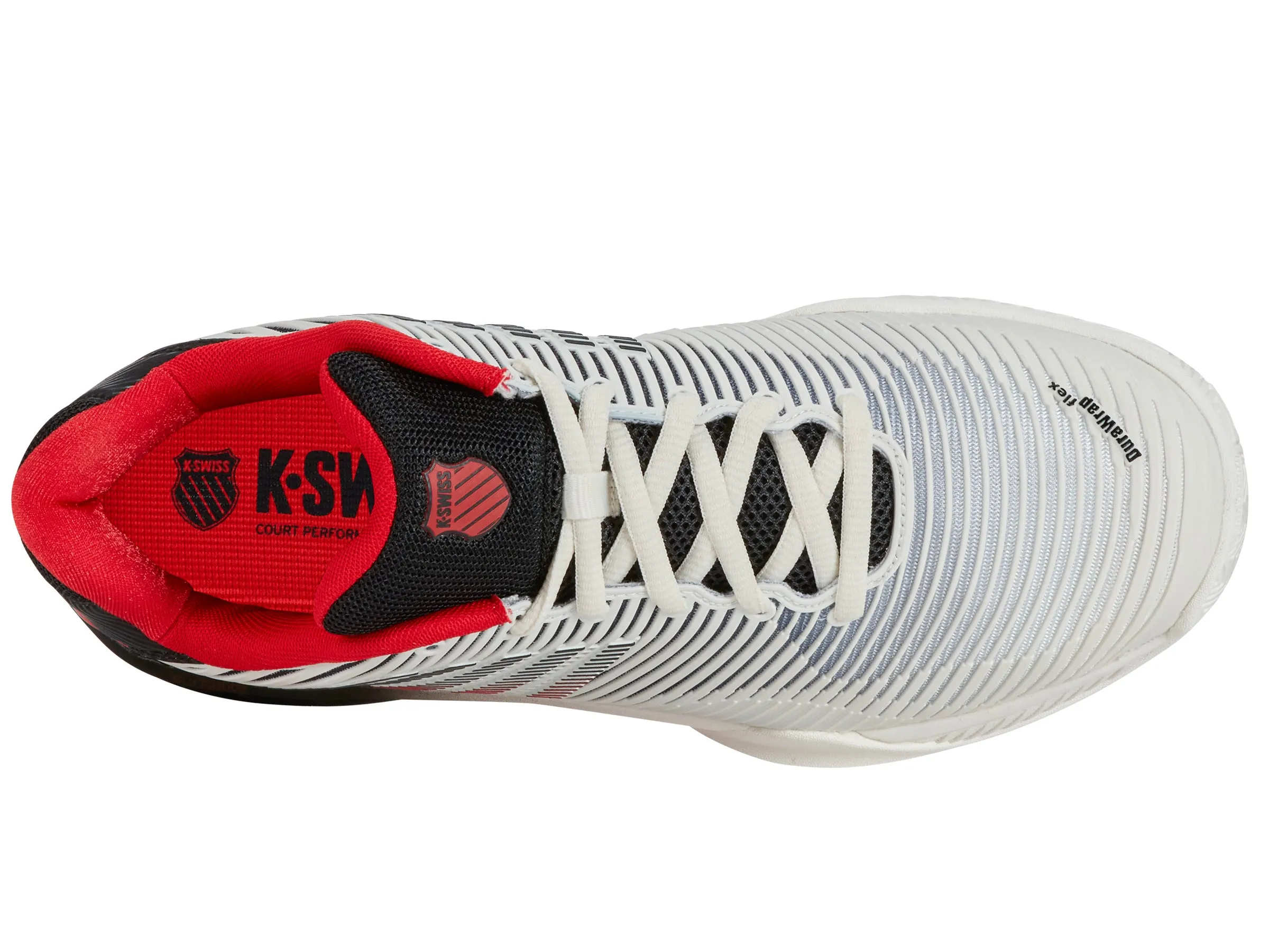 K.SWISS 06613-104-M | HYPERCOURT EXPRESS 2 | BRIGHT WHITE/STRETCH LIMO/HIGH RISK RED
