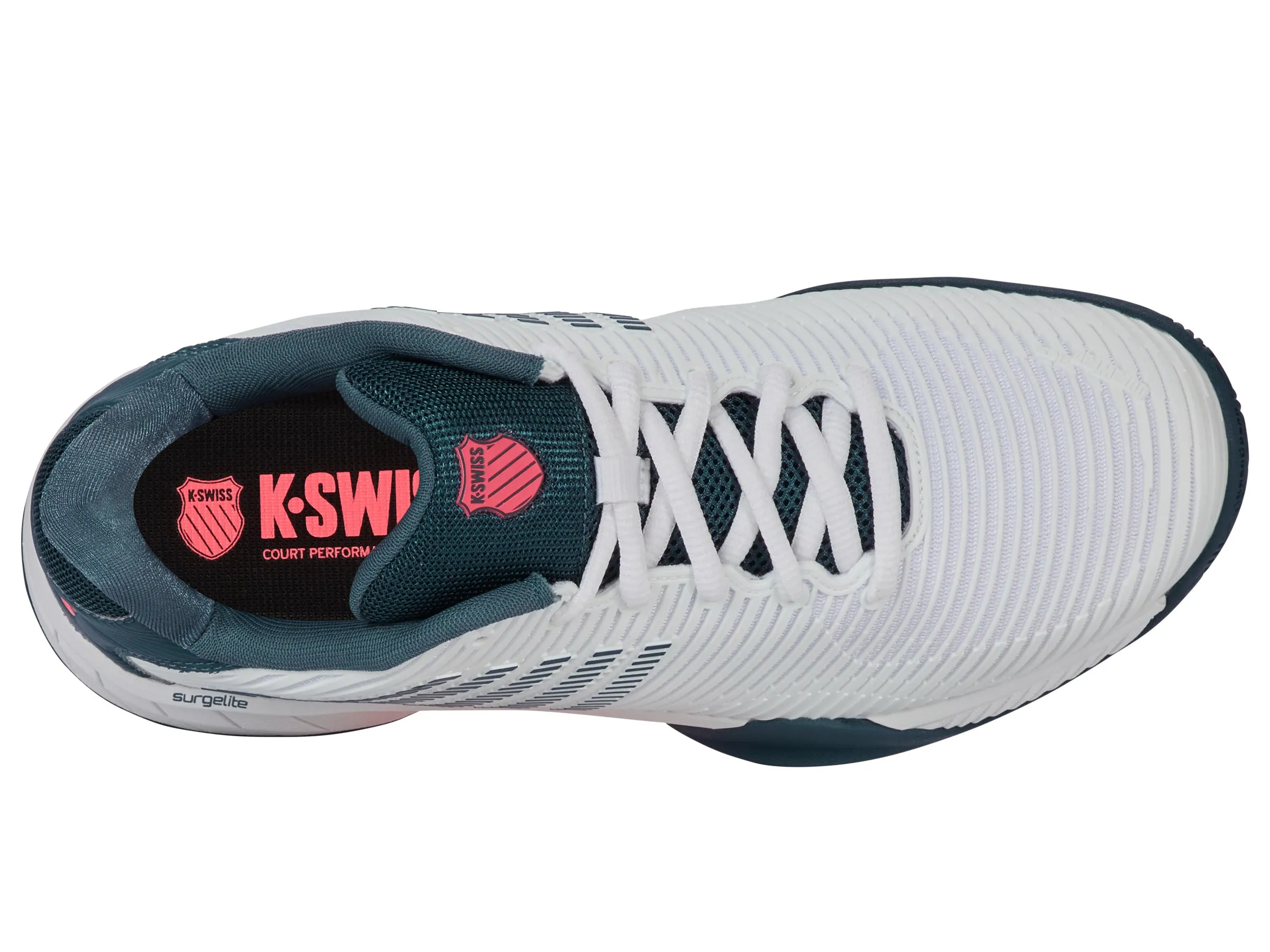 K.SWISS 06613-129-M | HYPERCOURT EXPRESS 2 | WHITE/STARGAZER/NEON BLAZE