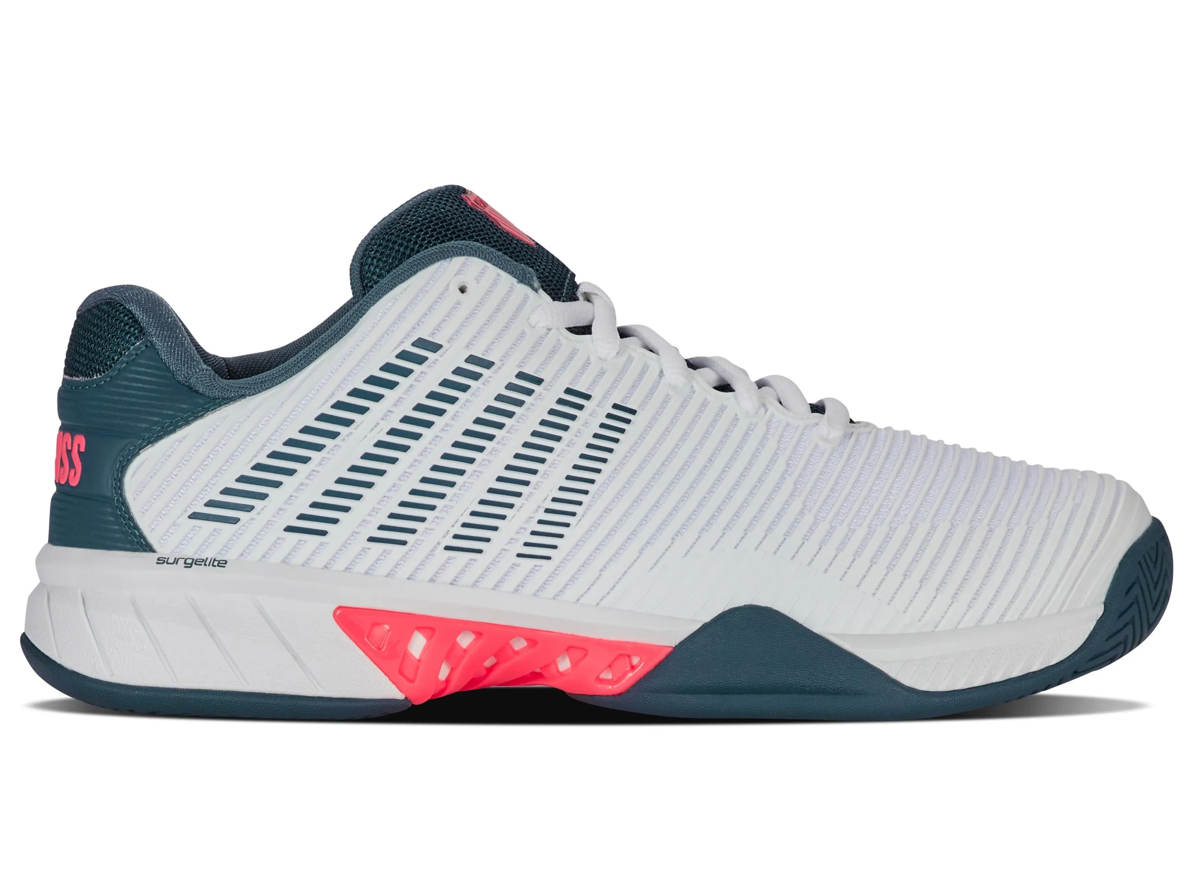 K.SWISS 06613-129-M | HYPERCOURT EXPRESS 2 | WHITE/STARGAZER/NEON BLAZE