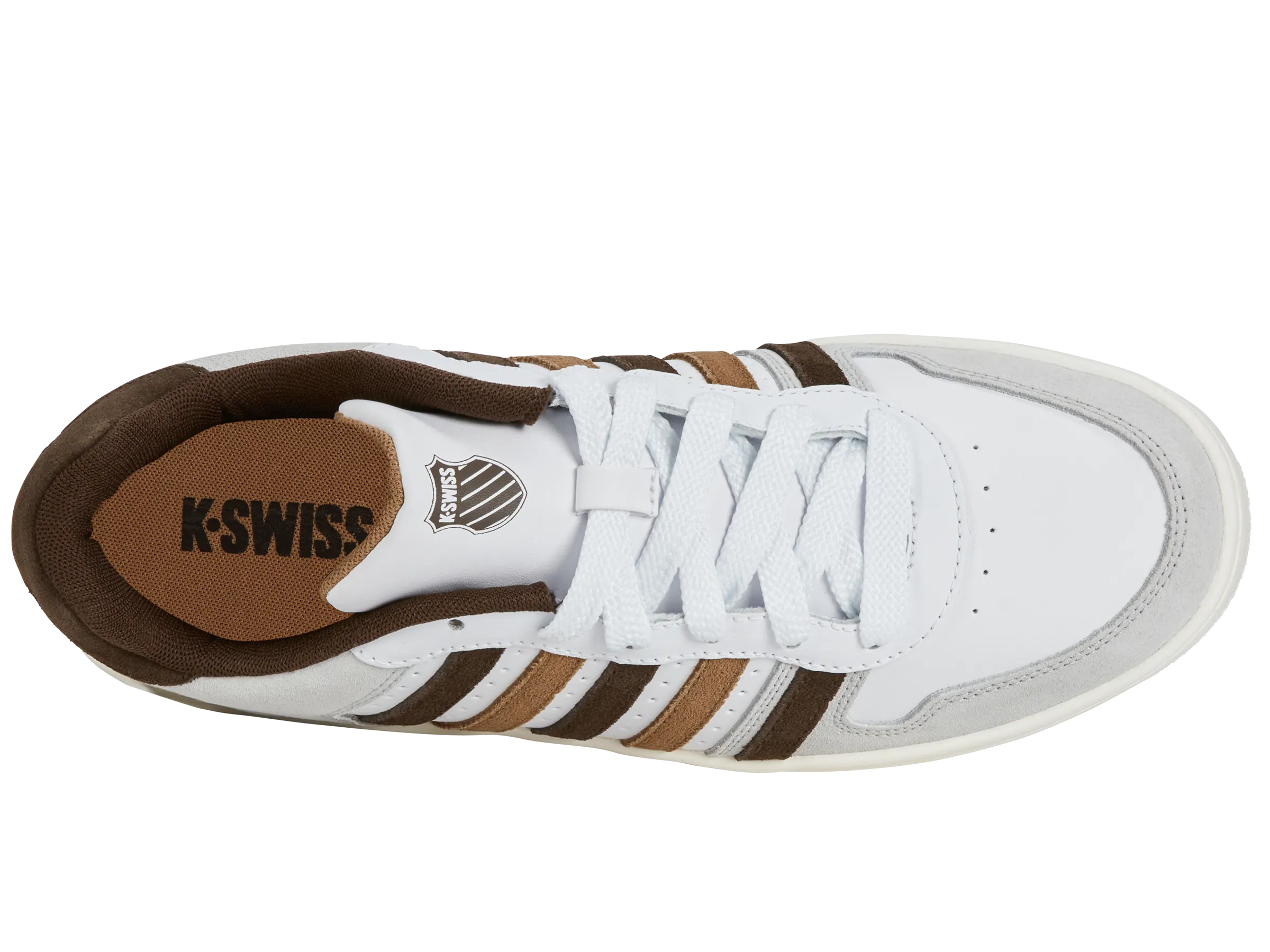 K.SWISS 06931-919-M | COURT PALISADES | WHITE/TOASTED COCONUT/CHOCOLATE BROWN