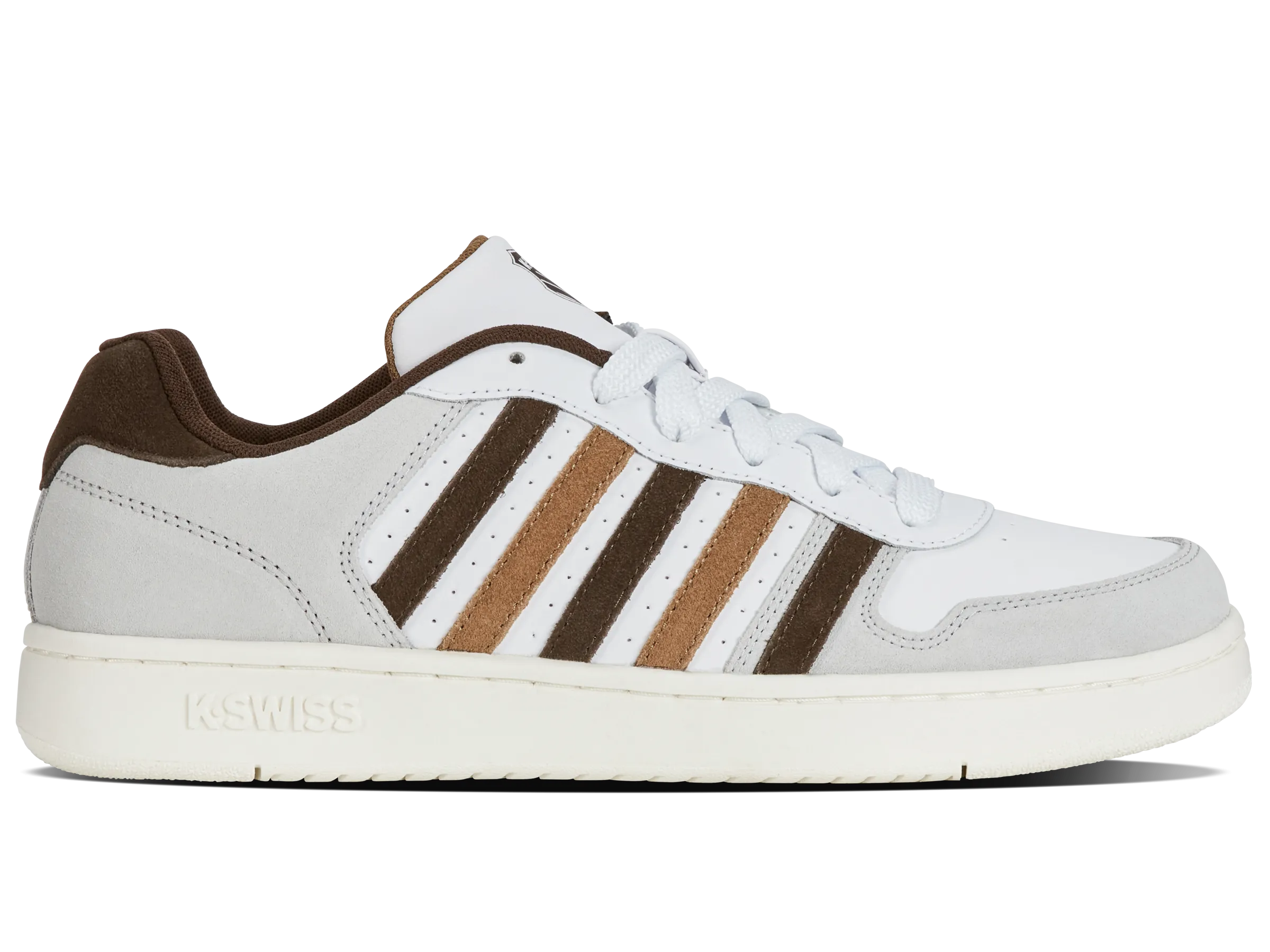 K.SWISS 06931-919-M | COURT PALISADES | WHITE/TOASTED COCONUT/CHOCOLATE BROWN