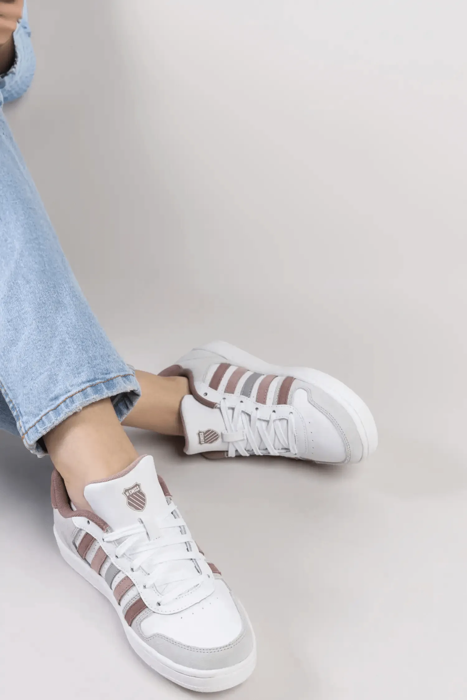 K.SWISS 06931-919-M | COURT PALISADES | WHITE/TOASTED COCONUT/CHOCOLATE BROWN