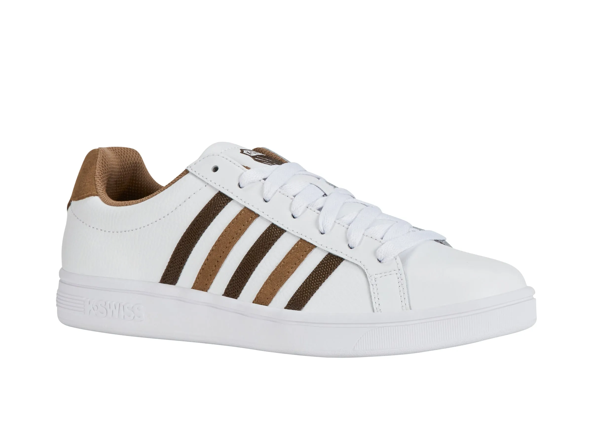 K.SWISS 07011-919-M | COURT TIEBREAK | WHITE/TOASTED COCONUT/CHOCOLATE BROWN