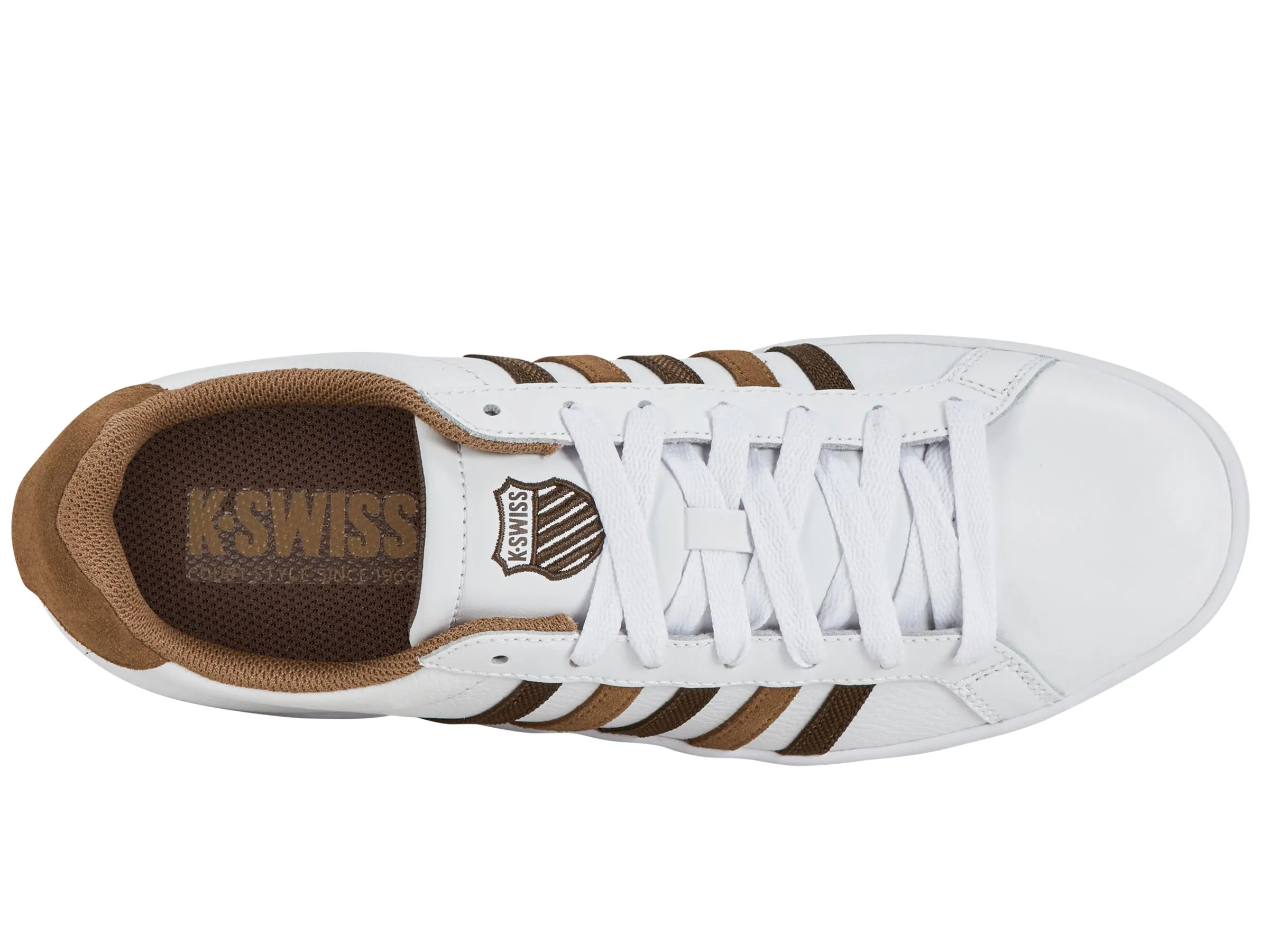 K.SWISS 07011-919-M | COURT TIEBREAK | WHITE/TOASTED COCONUT/CHOCOLATE BROWN