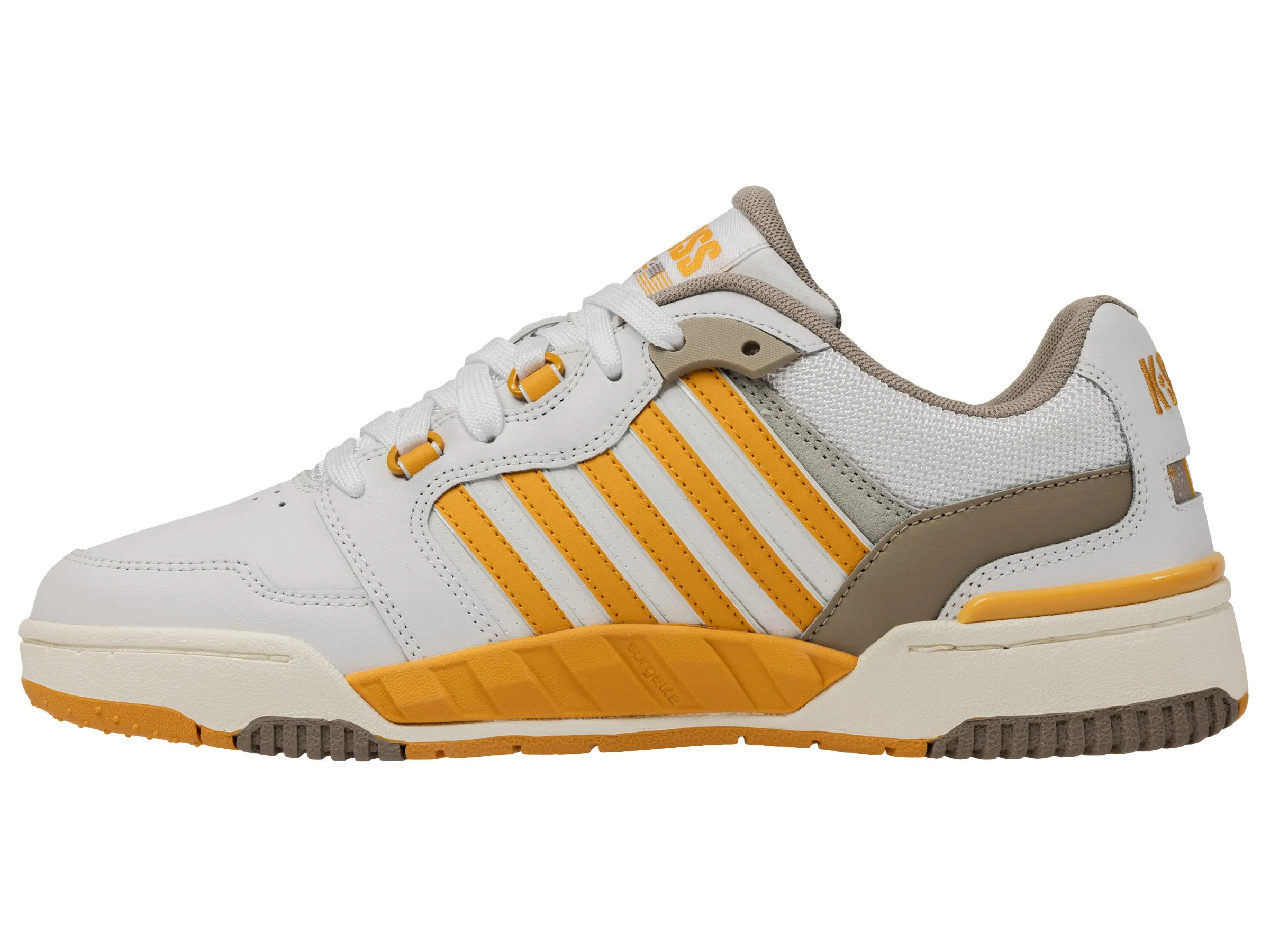 K.SWISS 08531-124-M | SI-18 RIVAL | WHITE/TAUPE/JURASSIC GOLD/SNOW WHITE