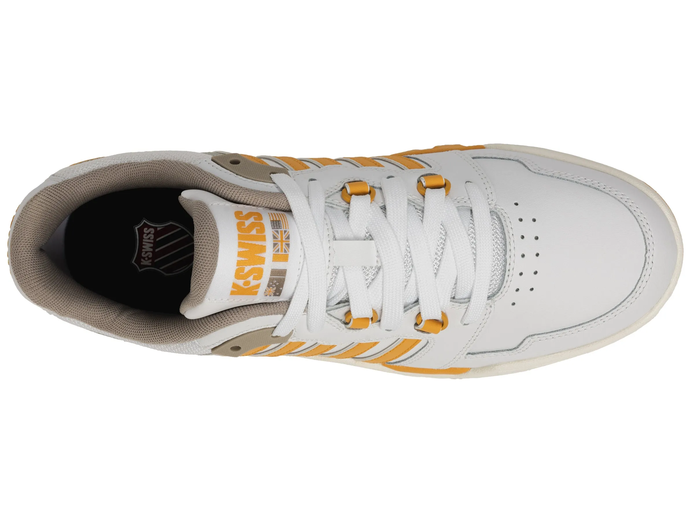 K.SWISS 08531-124-M | SI-18 RIVAL | WHITE/TAUPE/JURASSIC GOLD/SNOW WHITE