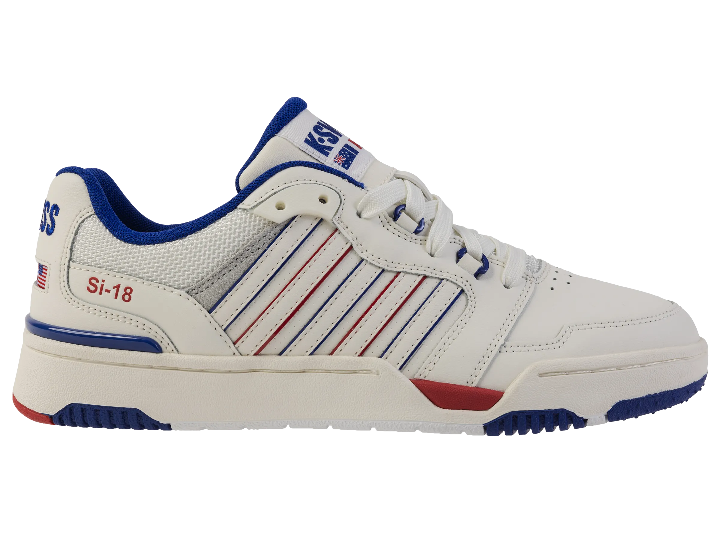 K.SWISS 08531-172-M | SI-18 RIVAL | SNOW WHITE/NAVY/RED