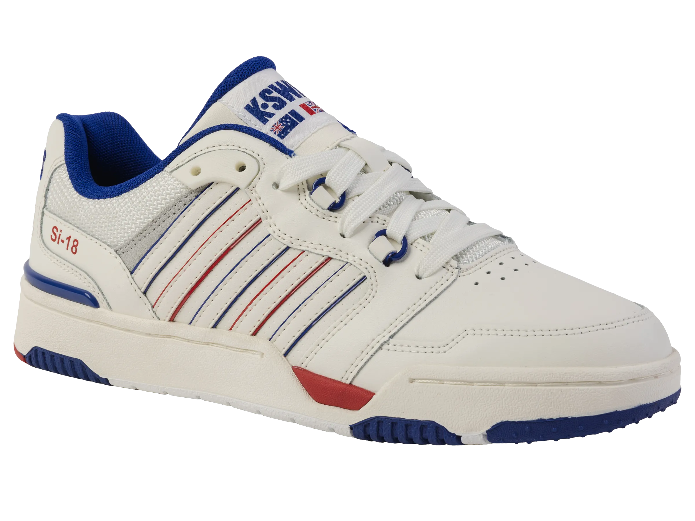 K.SWISS 08531-172-M | SI-18 RIVAL | SNOW WHITE/NAVY/RED