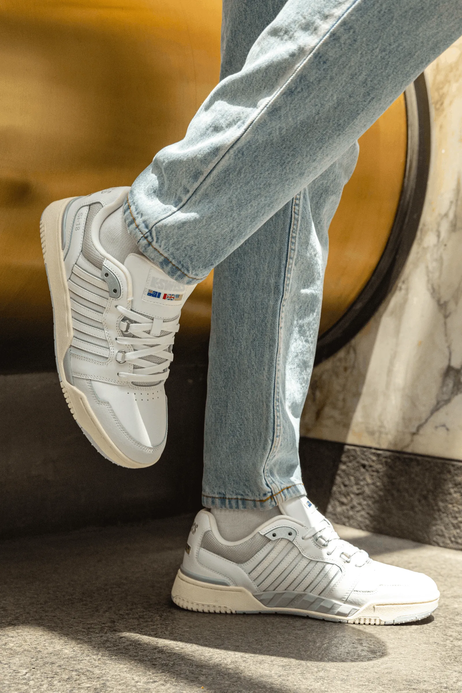 K.SWISS 08531-182-M | SI-18 RIVAL | BLANC DE BLANC/GRAY VIOLET/ANTIQUE WHITE