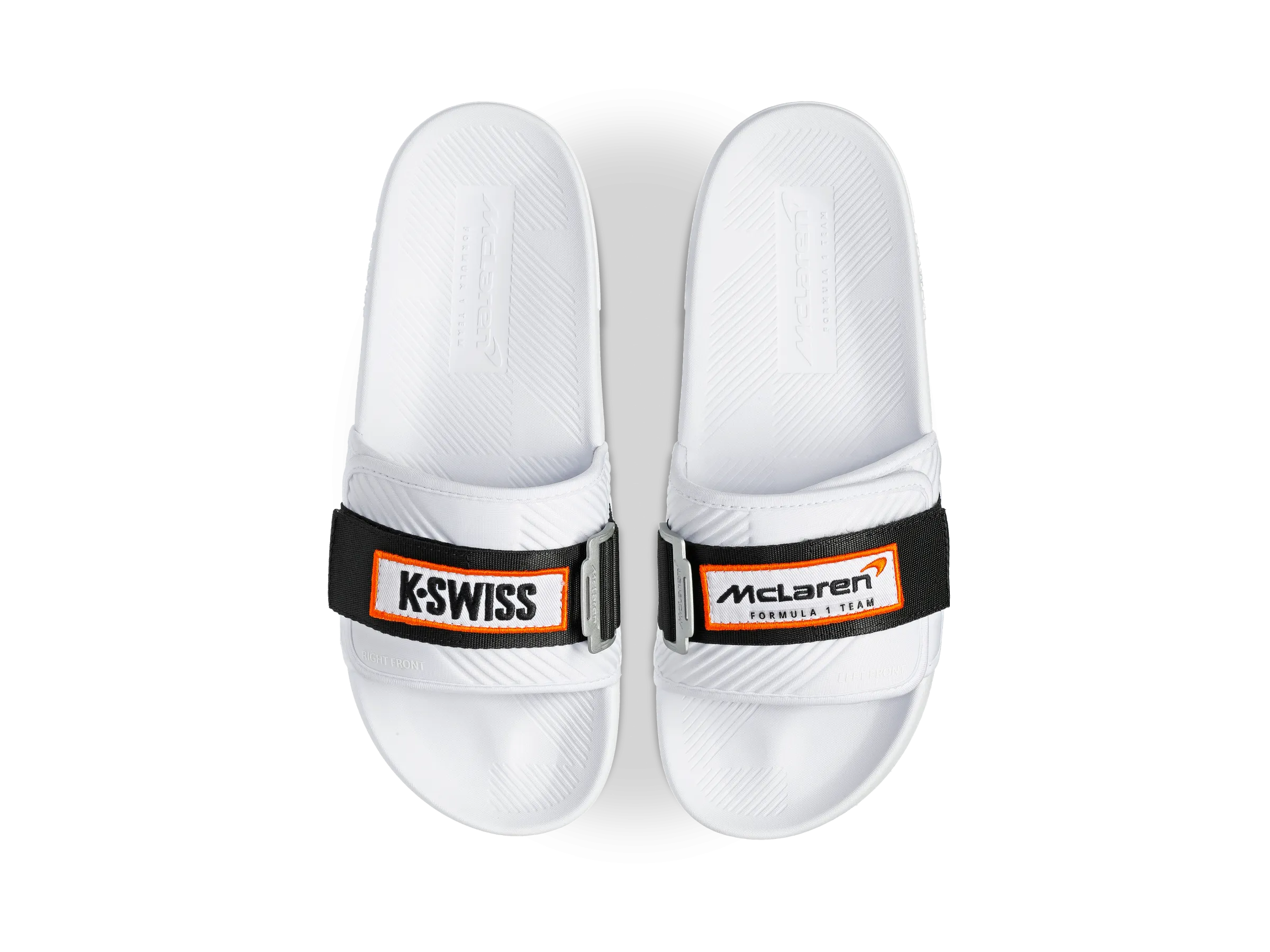 K.SWISS 08716-102-M | STRAP SANDAL X MCLAREN | WHITE /BLACK /PAPAYA