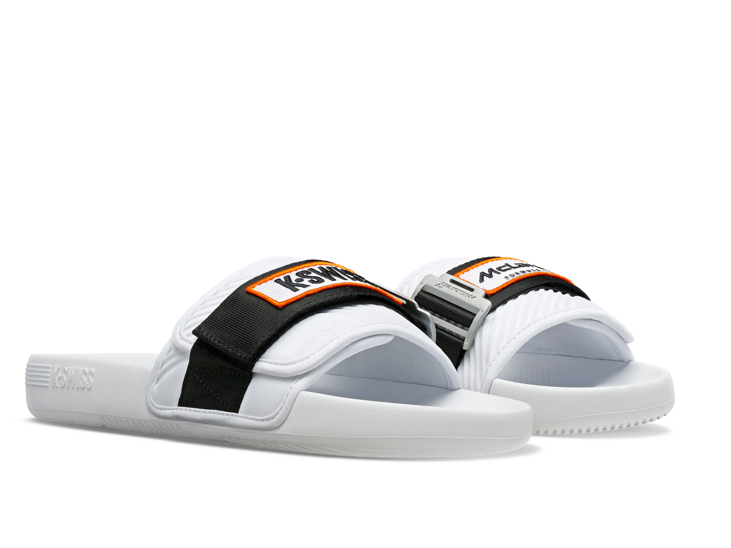 K.SWISS 08716-102-M | STRAP SANDAL X MCLAREN | WHITE /BLACK /PAPAYA