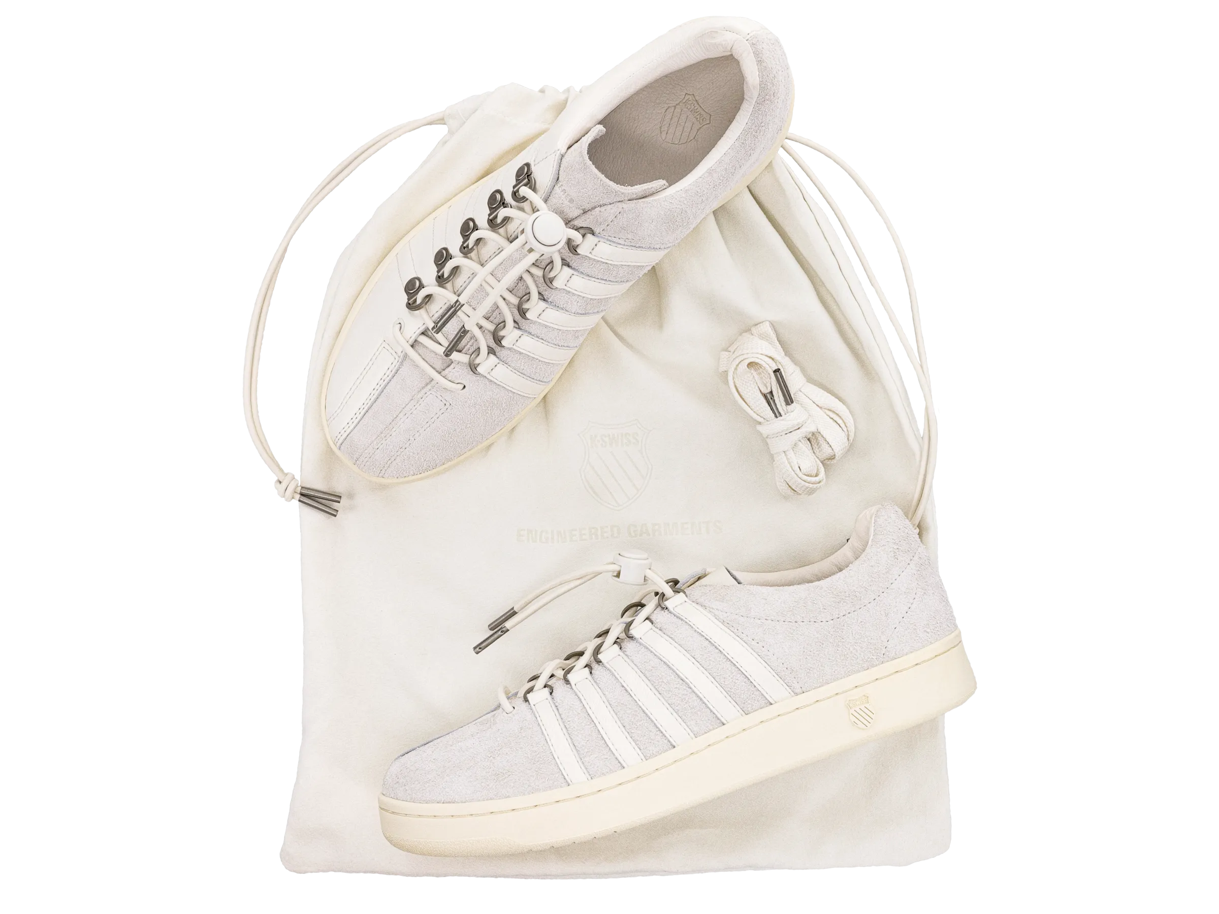 K.SWISS 08728-975-M | CLASSIC GT X ENGINEERED GARMENTS | SNOW WHITE/ANTIQUE WHITE/WHISPER WHITE