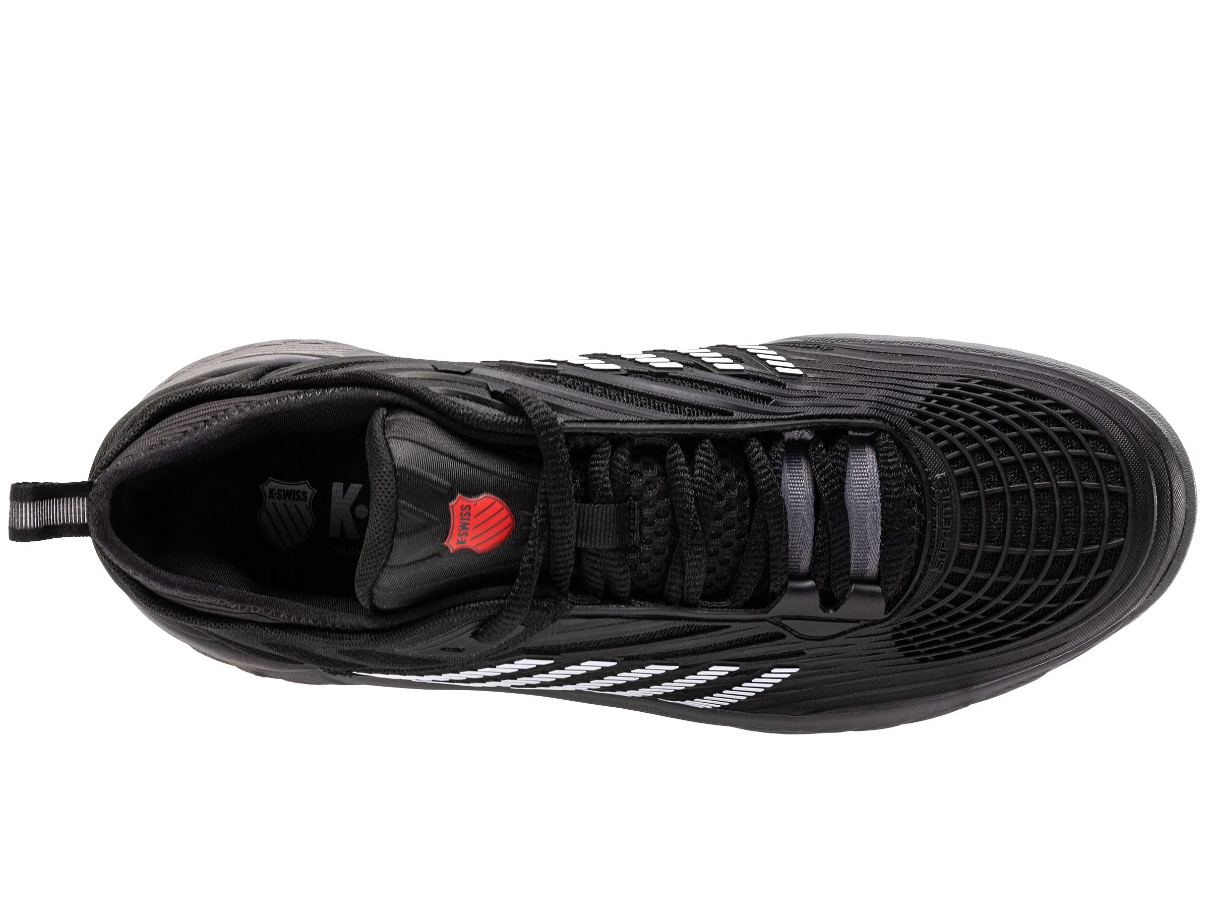 K.SWISS 09071-038-M | HYPERCOURT SUPREME 2 | BLACK/STEEL GRAY/FIREY RED