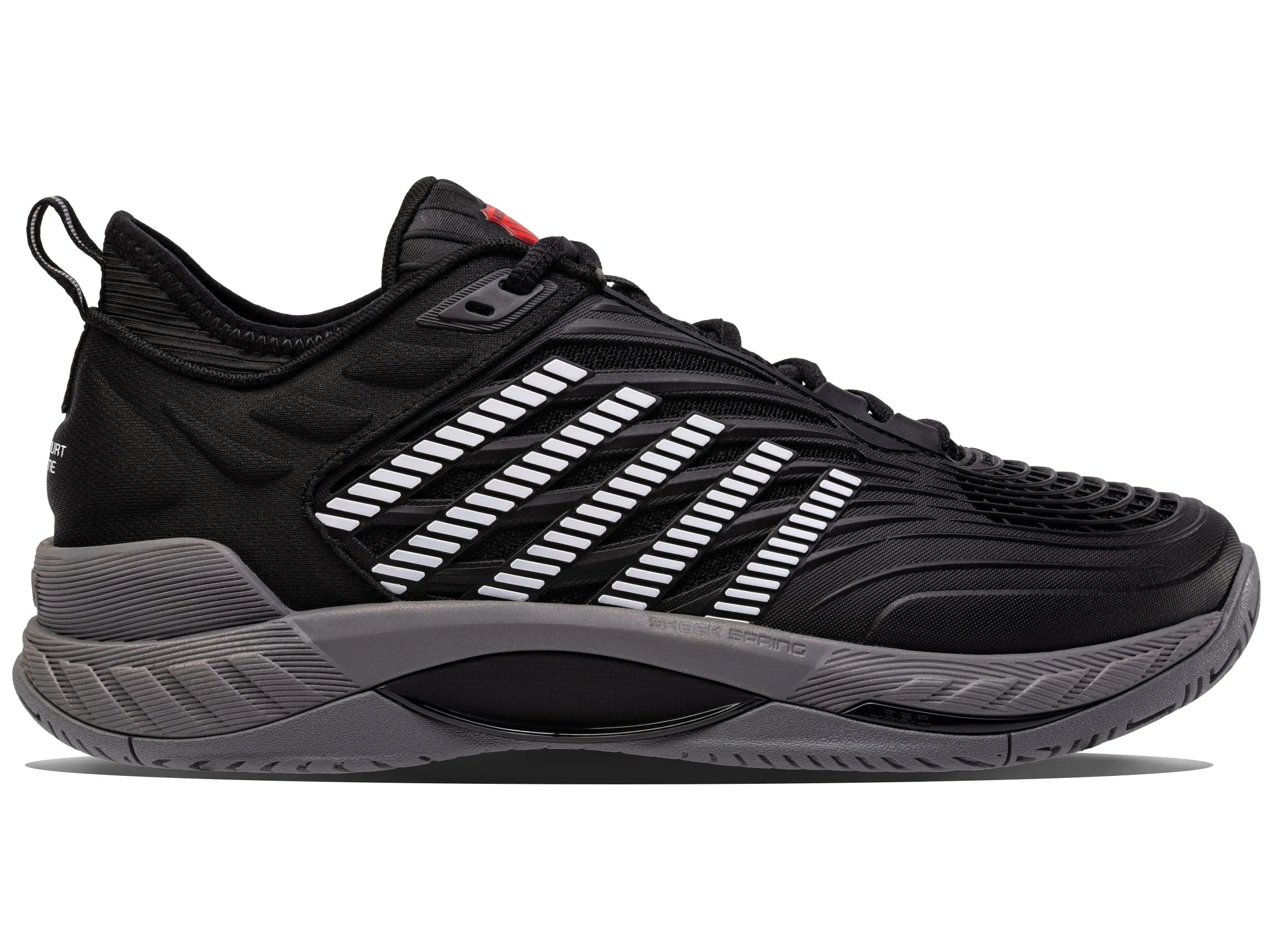 K.SWISS 09071-038-M | HYPERCOURT SUPREME 2 | BLACK/STEEL GRAY/FIREY RED
