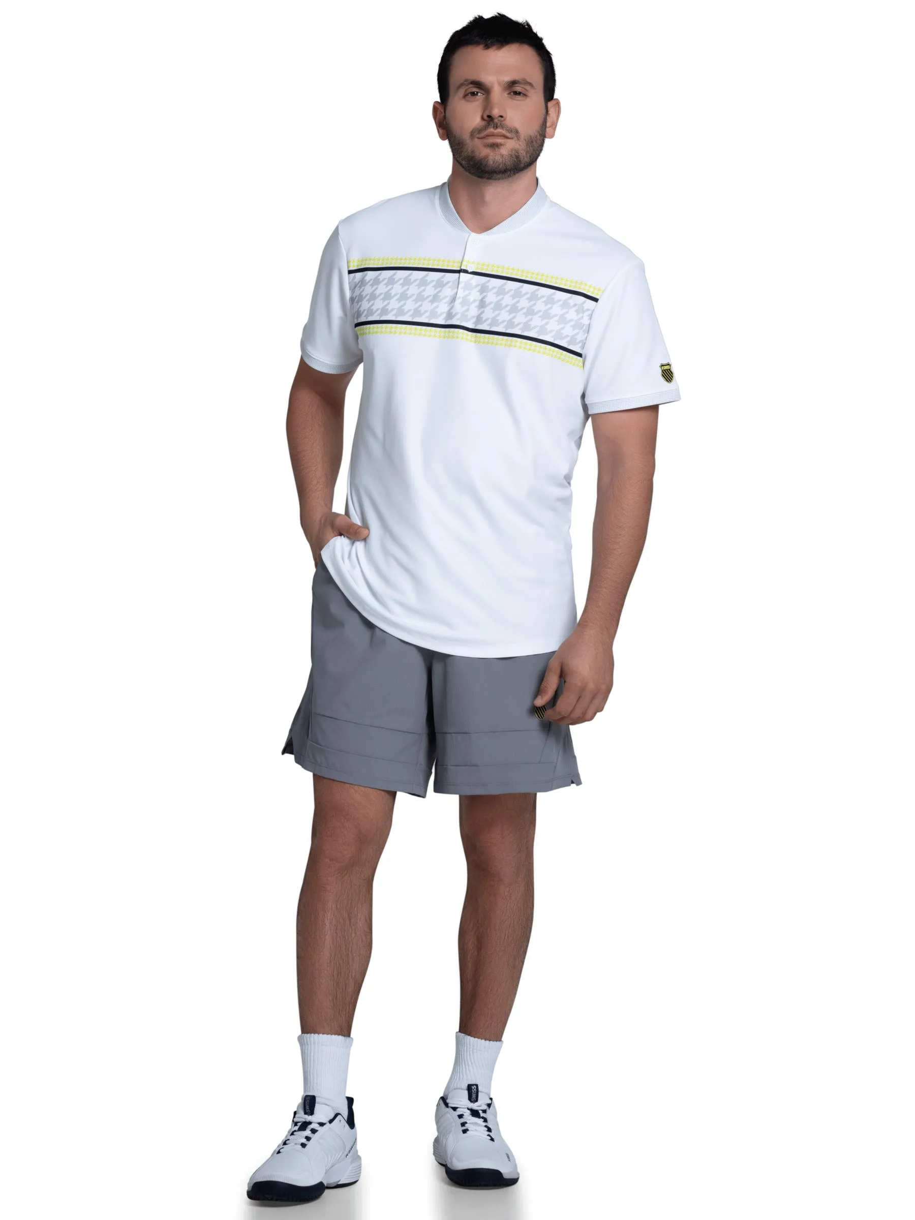 K.SWISS 1010655-395 | STRIKE HENLEY S/S | WHITE/KIWI