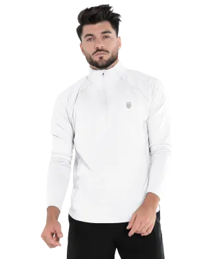 K.SWISS 107703-100 | 1/4 ZIP L/S | WHITE