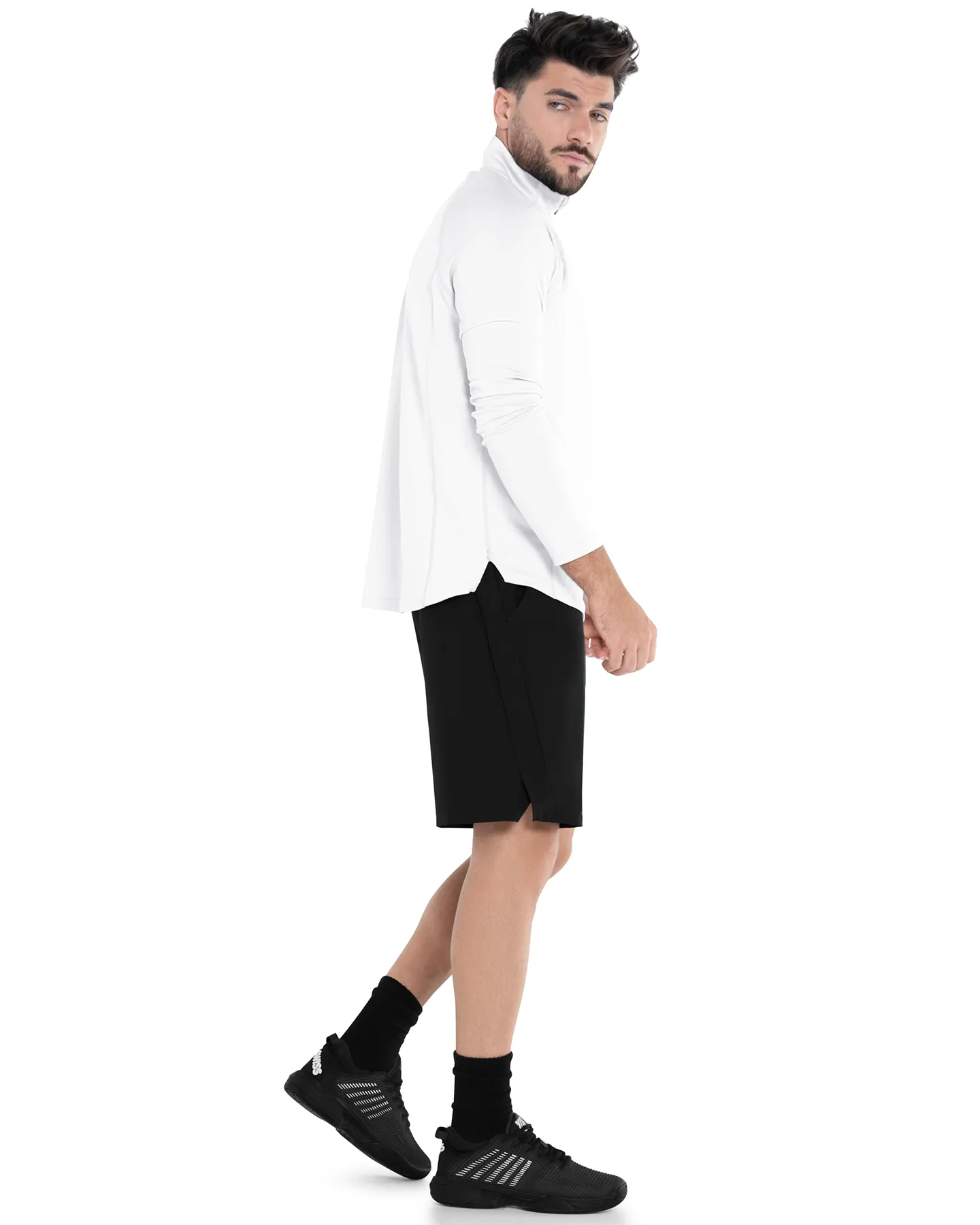 K.SWISS 107703-100 | 1/4 ZIP L/S | WHITE