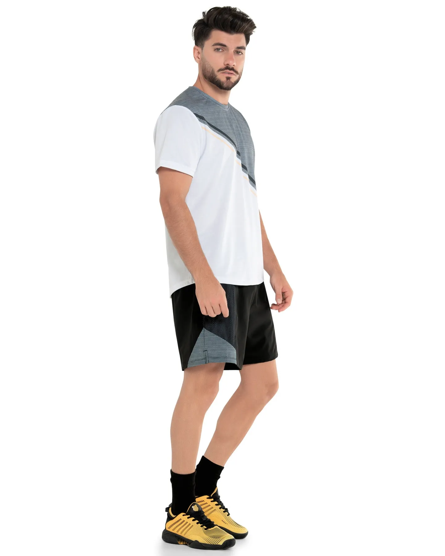 K.SWISS 107725-020 | COLOR BLOCK S/S T-SHIRT | GRAY