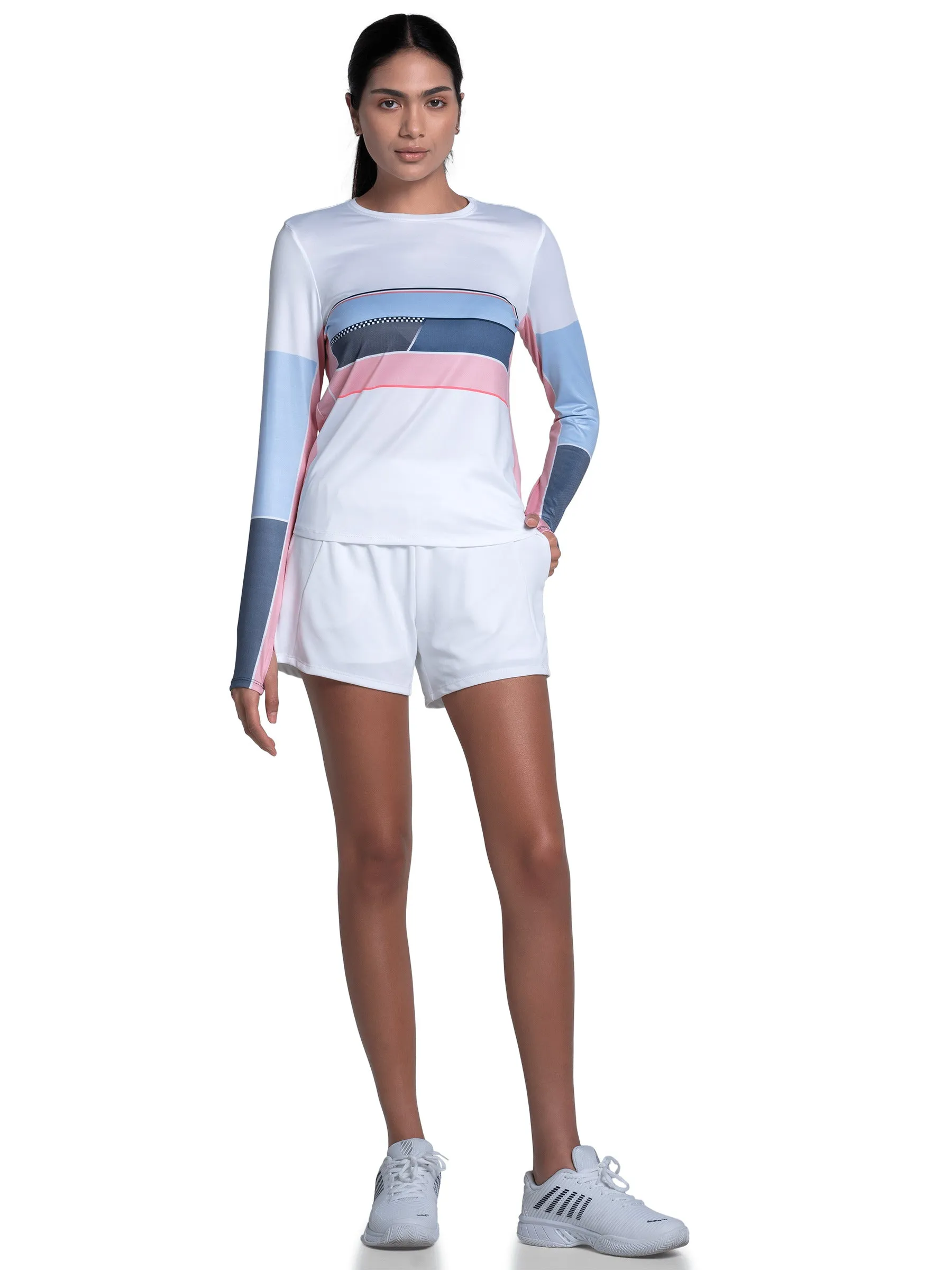 K.SWISS 1910222-100 | PIQUE SHORT-4" | WHITE