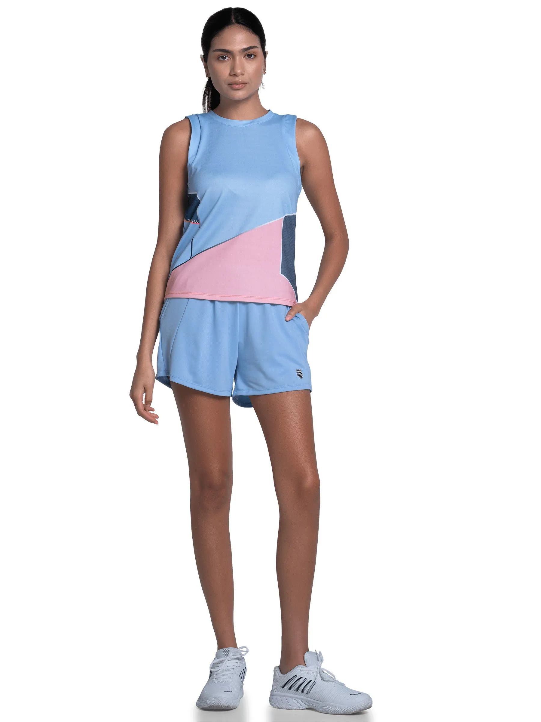 K.SWISS 1910222-452 | PIQUE SHORT-4" | AIR BLUE