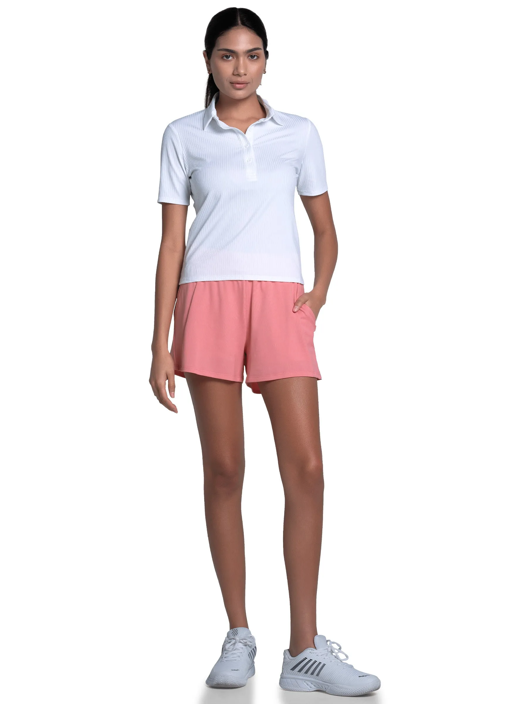 K.SWISS 1910222-689 | PIQUE SHORT-4" | STRAWBERRY ICE