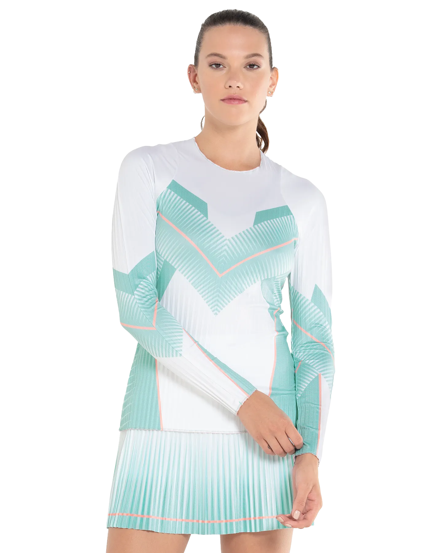 K.SWISS 195767-305 | PLEATED L/S CREW LUCKY IN LOVE | NILE