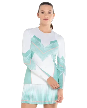 K.SWISS 195767-305 | PLEATED L/S CREW LUCKY IN LOVE | NILE