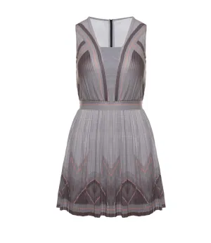 K.SWISS 196046-025 | DEEP V PLEATED DRESS | ASPHALT