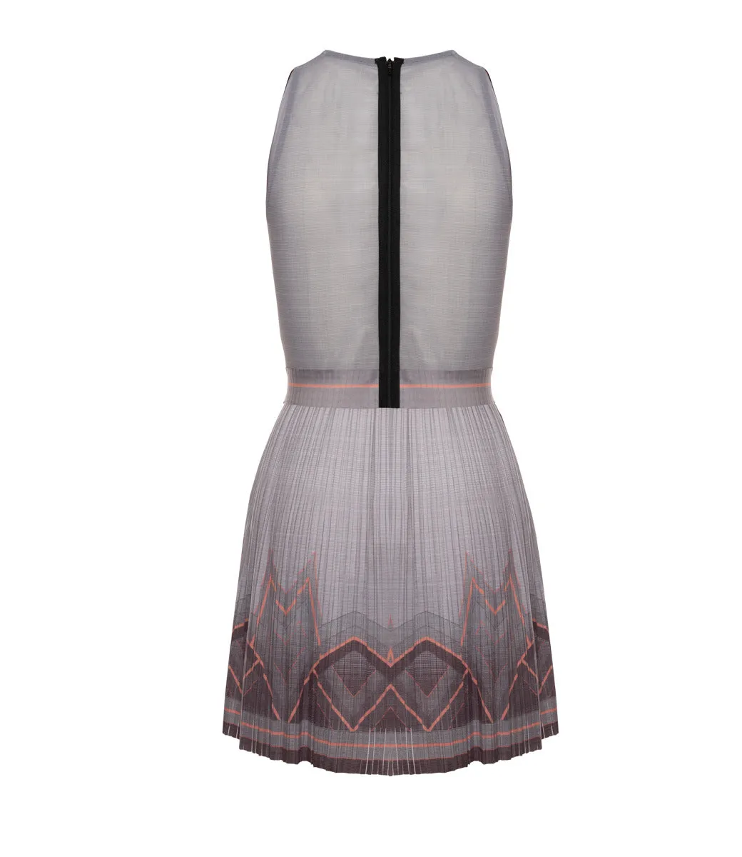 K.SWISS 196046-025 | DEEP V PLEATED DRESS | ASPHALT
