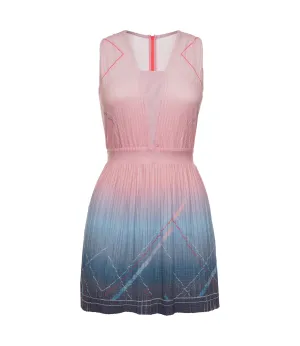 K.SWISS 196046-466 | DEEP V PLEATED DRESS | SILVERLAKE BLUE