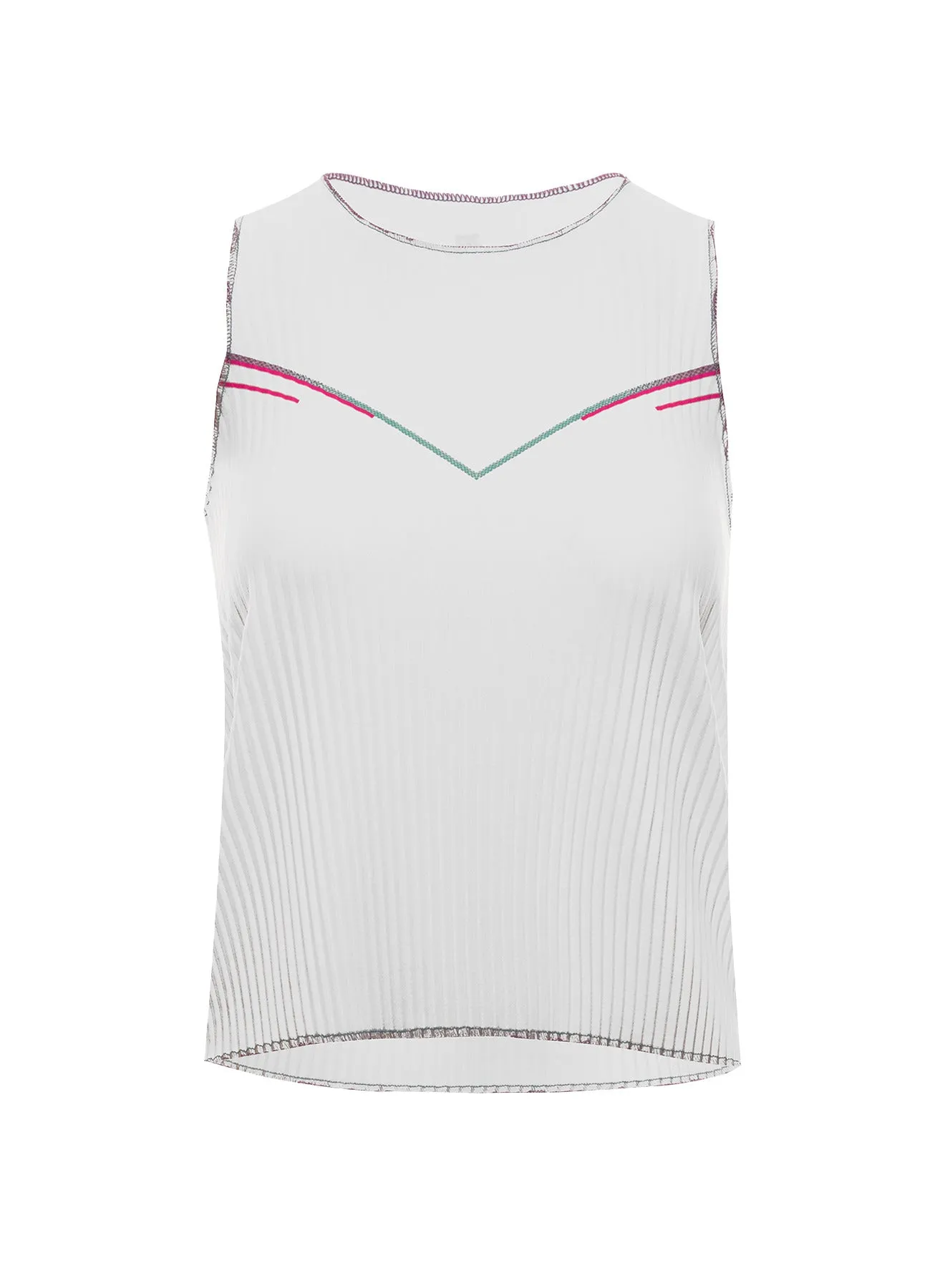 K.SWISS 196048-182 | SCULPT PLEATED TANK | WHITE ANGEL