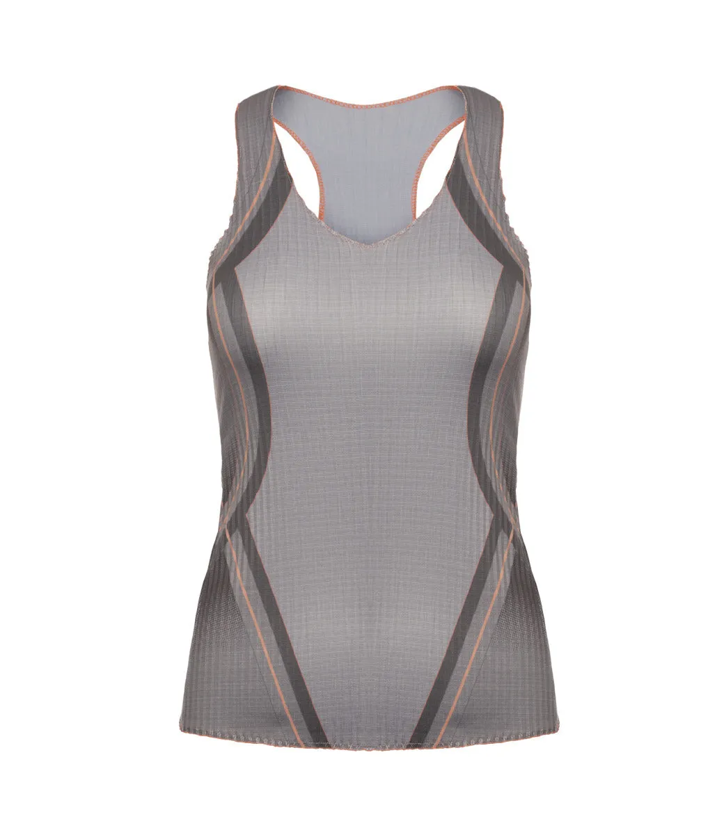 K.SWISS 196050-025 | PLEATED V-NECK TANK | ASPHALT