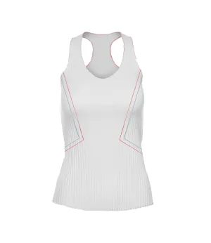 K.SWISS 196050-100 | PLEATED V-NECK TANK | WHITE