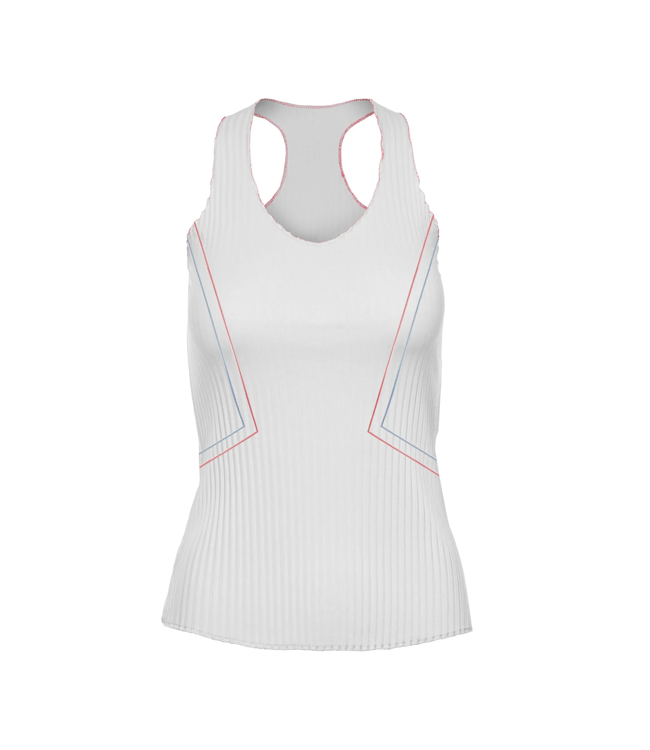 K.SWISS 196050-100 | PLEATED V-NECK TANK | WHITE