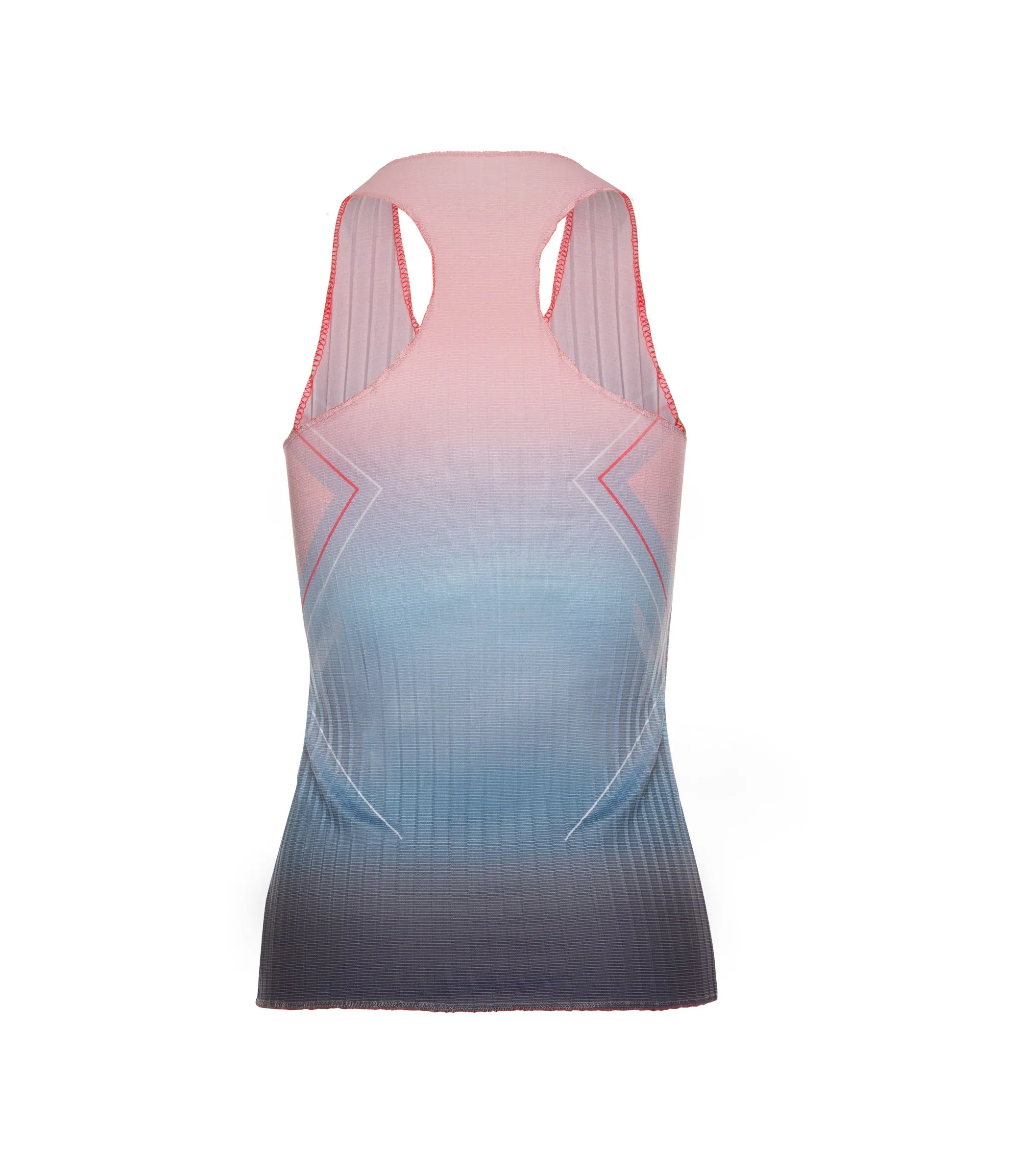 K.SWISS 196050-466 | PLEATED V-NECK TANK | SILVERLAKE BLUE