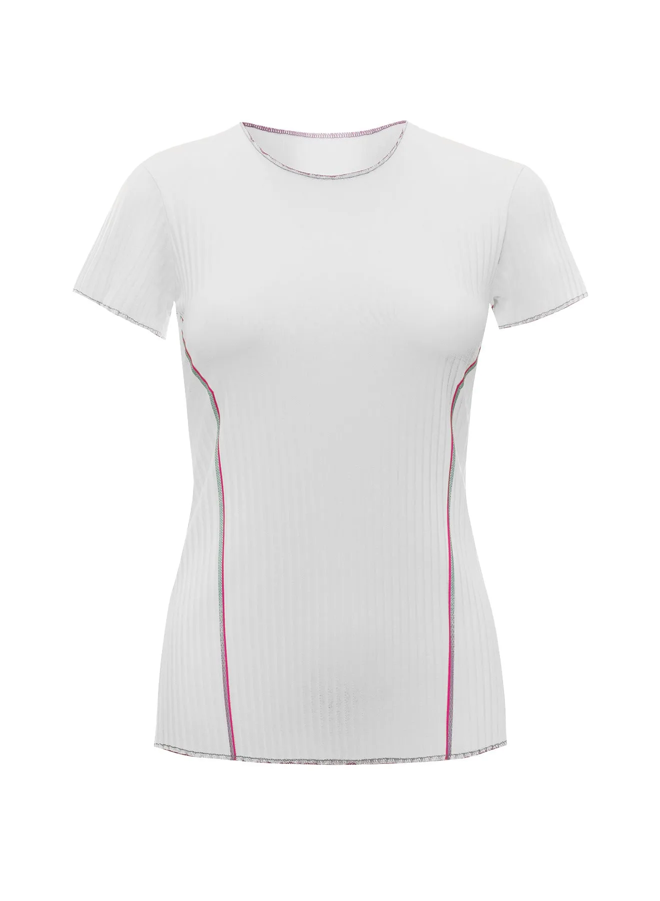 K.SWISS 196051-182 | PLEATED S/S CREW | WHITE/ANGEL
