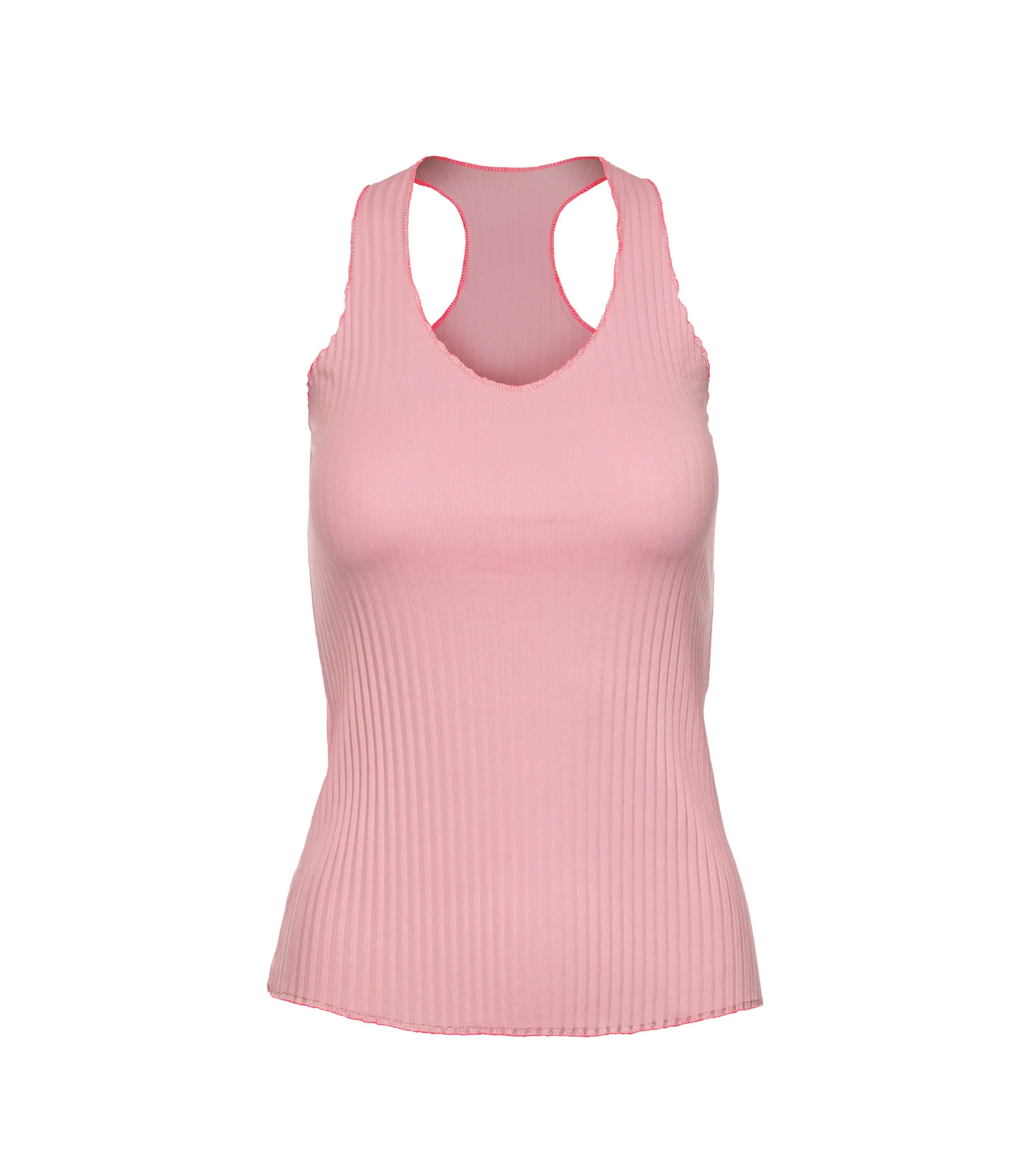 K.SWISS 196053-699 | PLEATED V-NECK TANK | SEASHELL