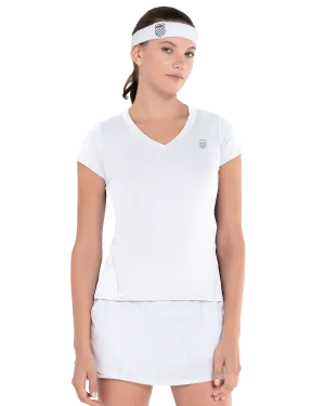 K.SWISS 197696-100 | EXCEL V-NECK S/S | WHITE