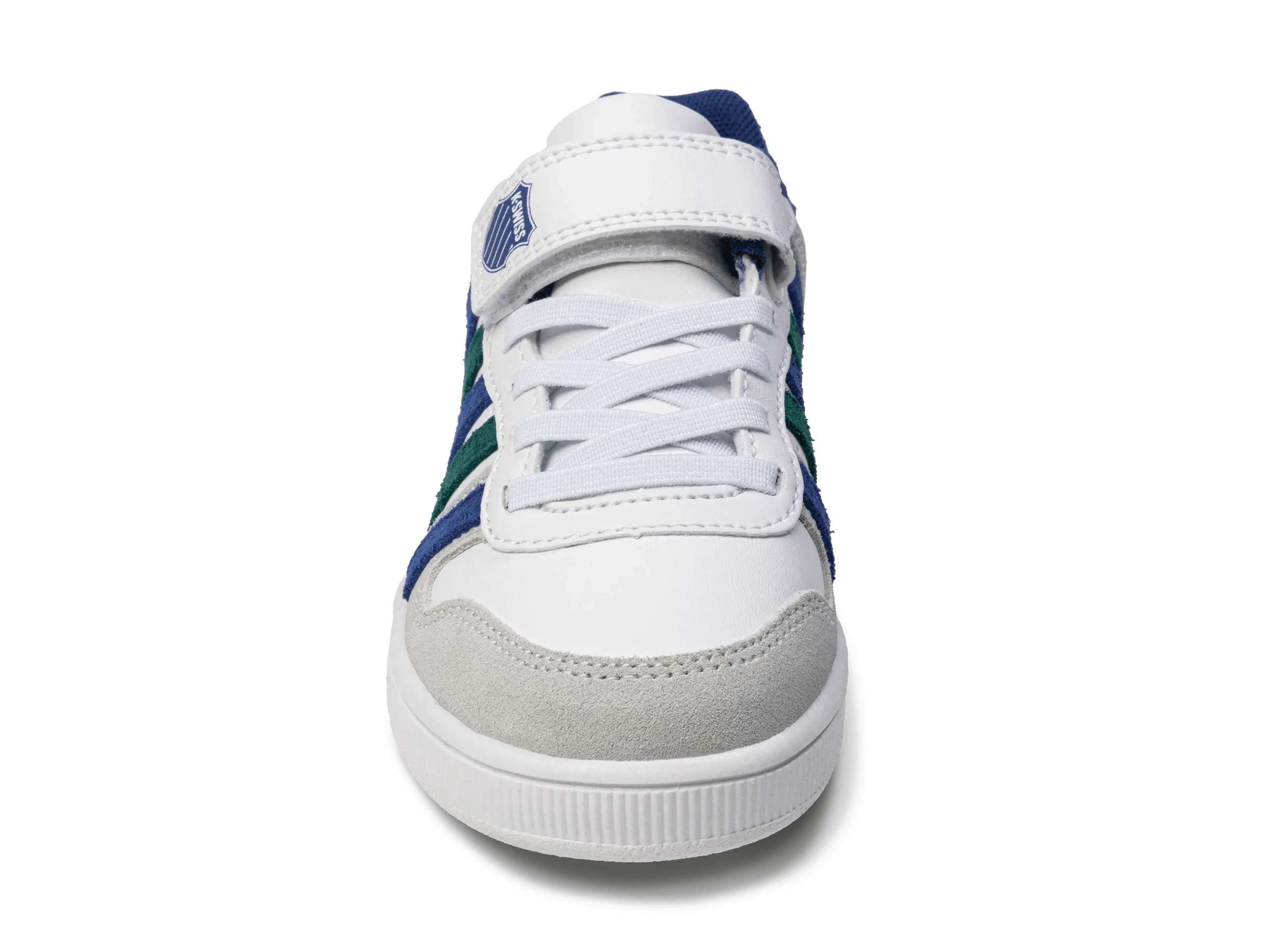 K.SWISS 57006-159-M | COURT PALISADES STRAP | WHITE/ANTIQUE GREEN/BLUE QUARTEZ