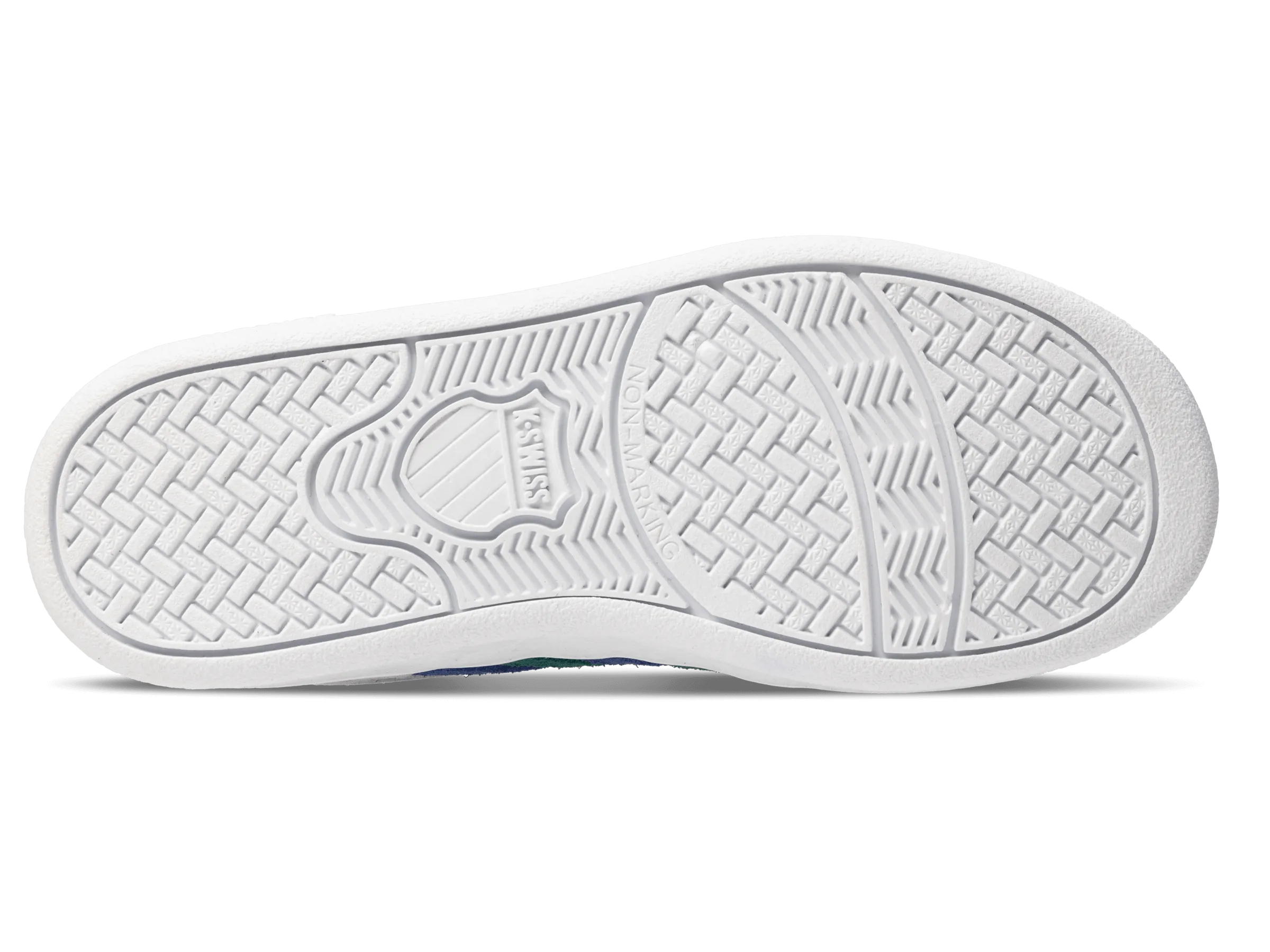 K.SWISS 57006-159-M | COURT PALISADES STRAP | WHITE/ANTIQUE GREEN/BLUE QUARTEZ