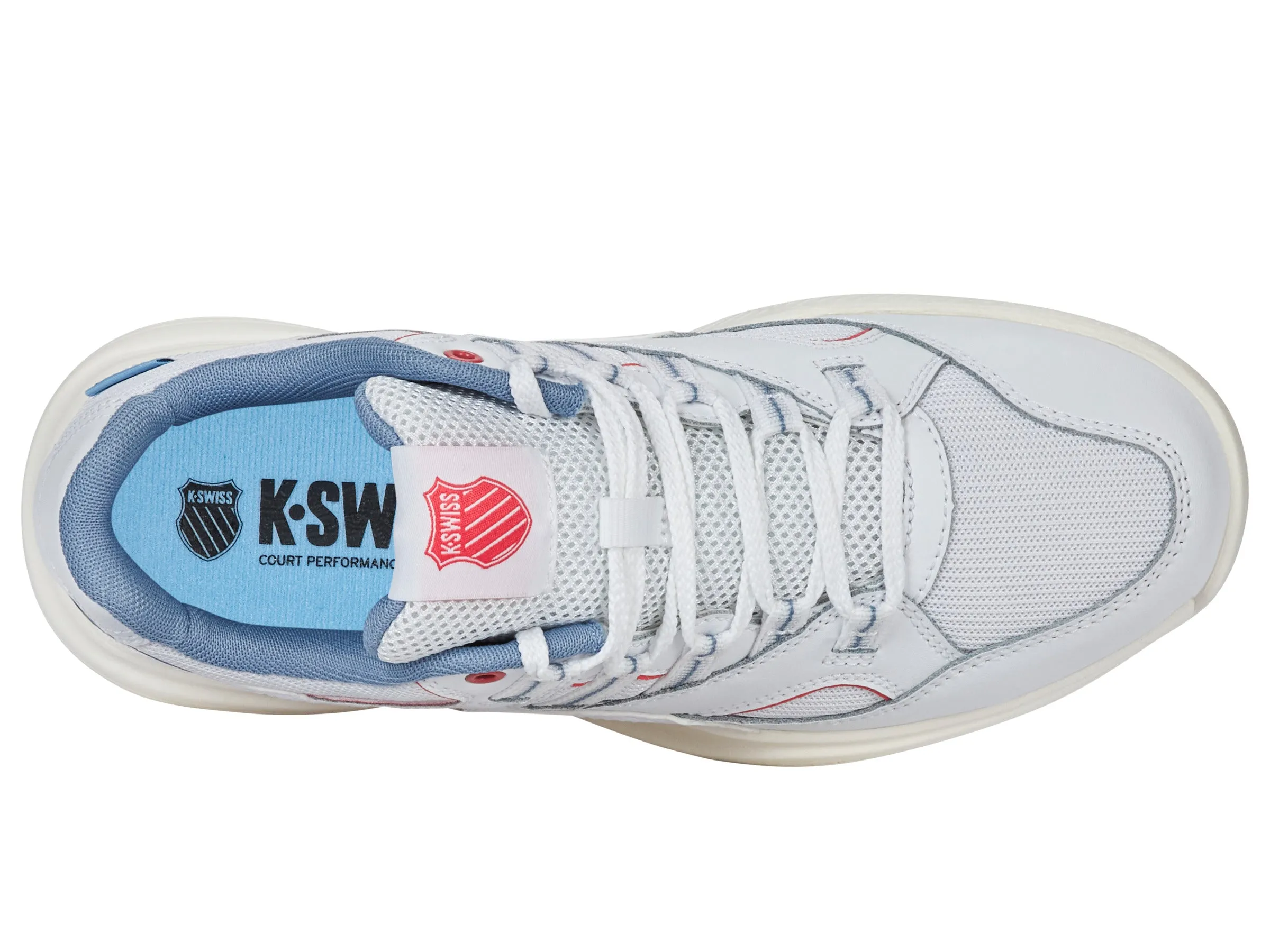 K.SWISS 94076-163-M | TURA TEAM | WHITE/FADED DENIM/DUBARRY