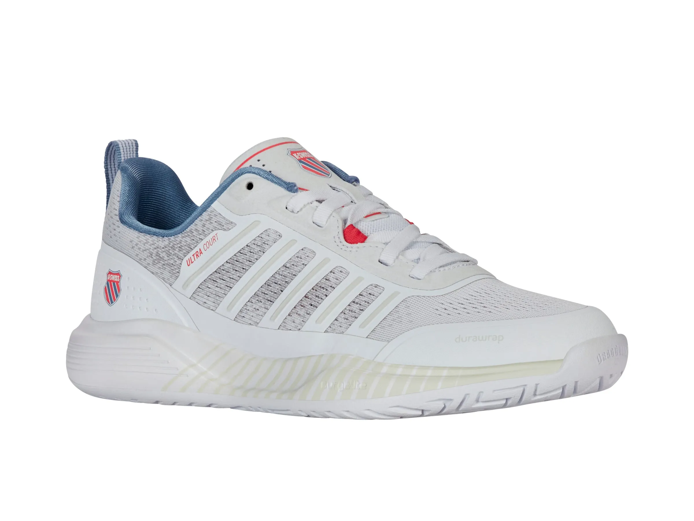 K.SWISS 94405-163-M | ULTRA COURT | WHITE/FADED DENIM/DUBARRY