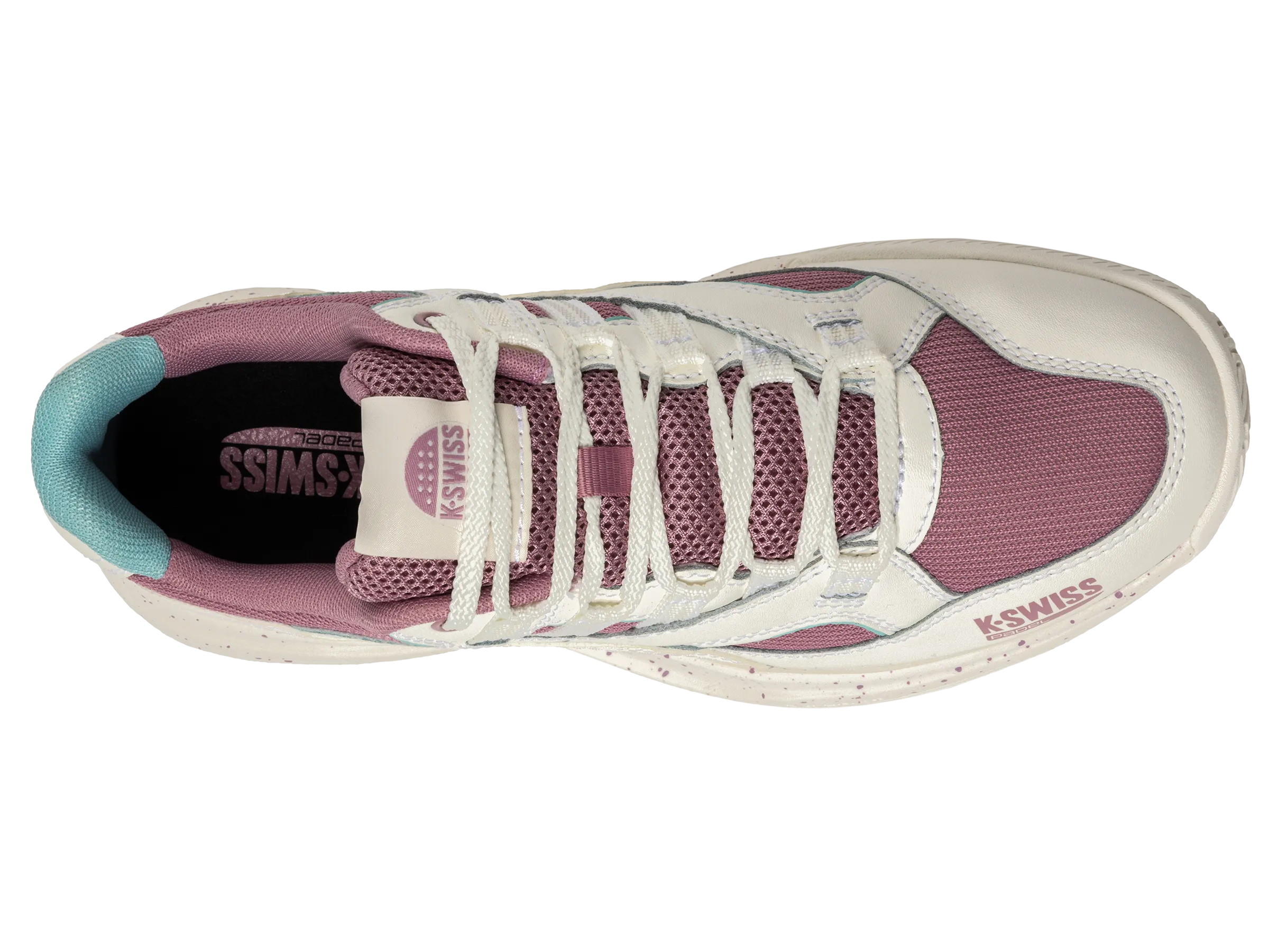 K.SWISS 94435-966-M | TURA TEAM PADEL | SNOW WHITE/LILAS/PASTEL TURQUOISE