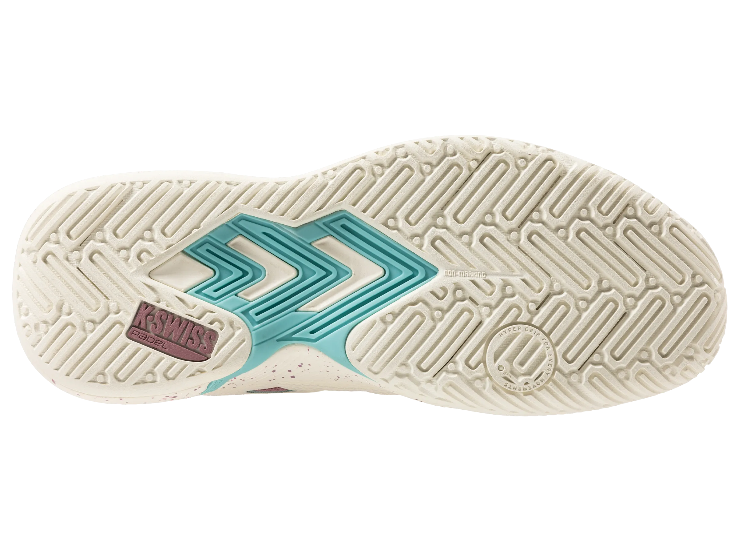 K.SWISS 94435-966-M | TURA TEAM PADEL | SNOW WHITE/LILAS/PASTEL TURQUOISE