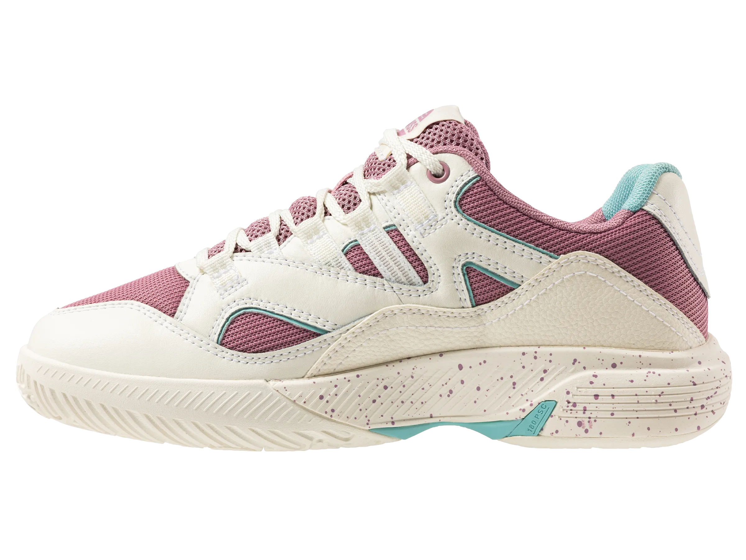K.SWISS 94435-966-M | TURA TEAM PADEL | SNOW WHITE/LILAS/PASTEL TURQUOISE