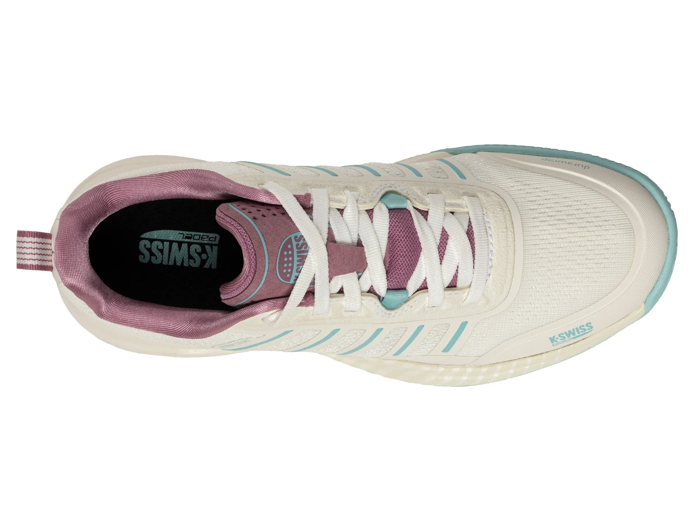 K.SWISS 94436-970-M | ULTRA COURT PADEL | WHITE/LILAS/PASTEL TURQUOISE