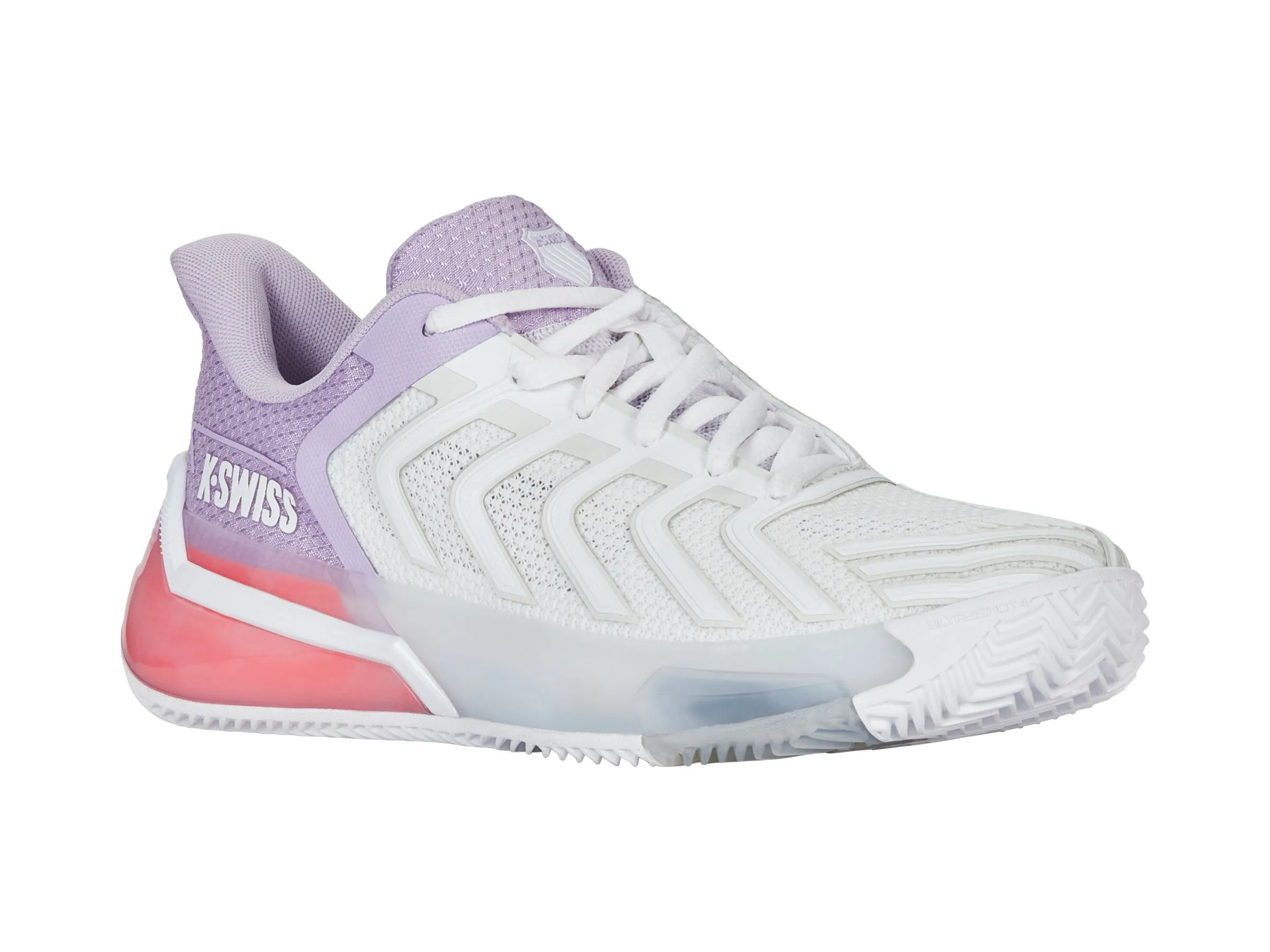 K.SWISS 94438-182-M | ULTRASHOT 4 CLAY | WHITE/ORCHID PETAL/NEON BLAZE