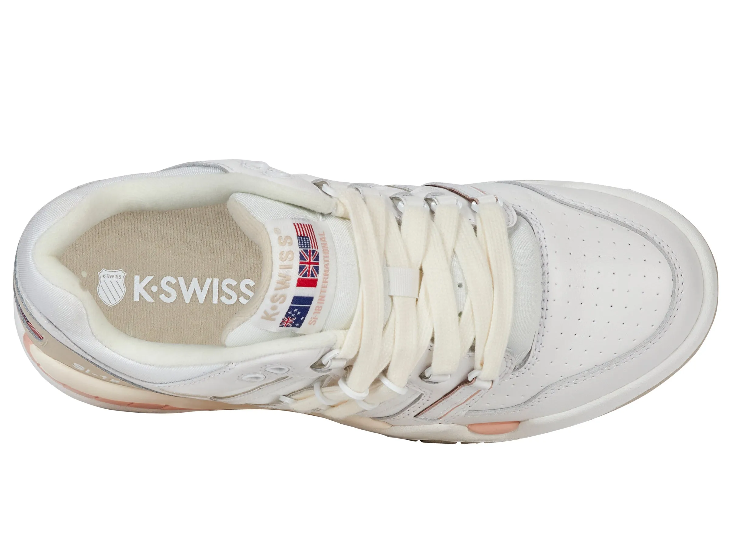 K.SWISS 94440-122-M | SI-18 INTERNATIONAL C | BRILLIANT WHITE/OATMEAL/CAMEO ROSE