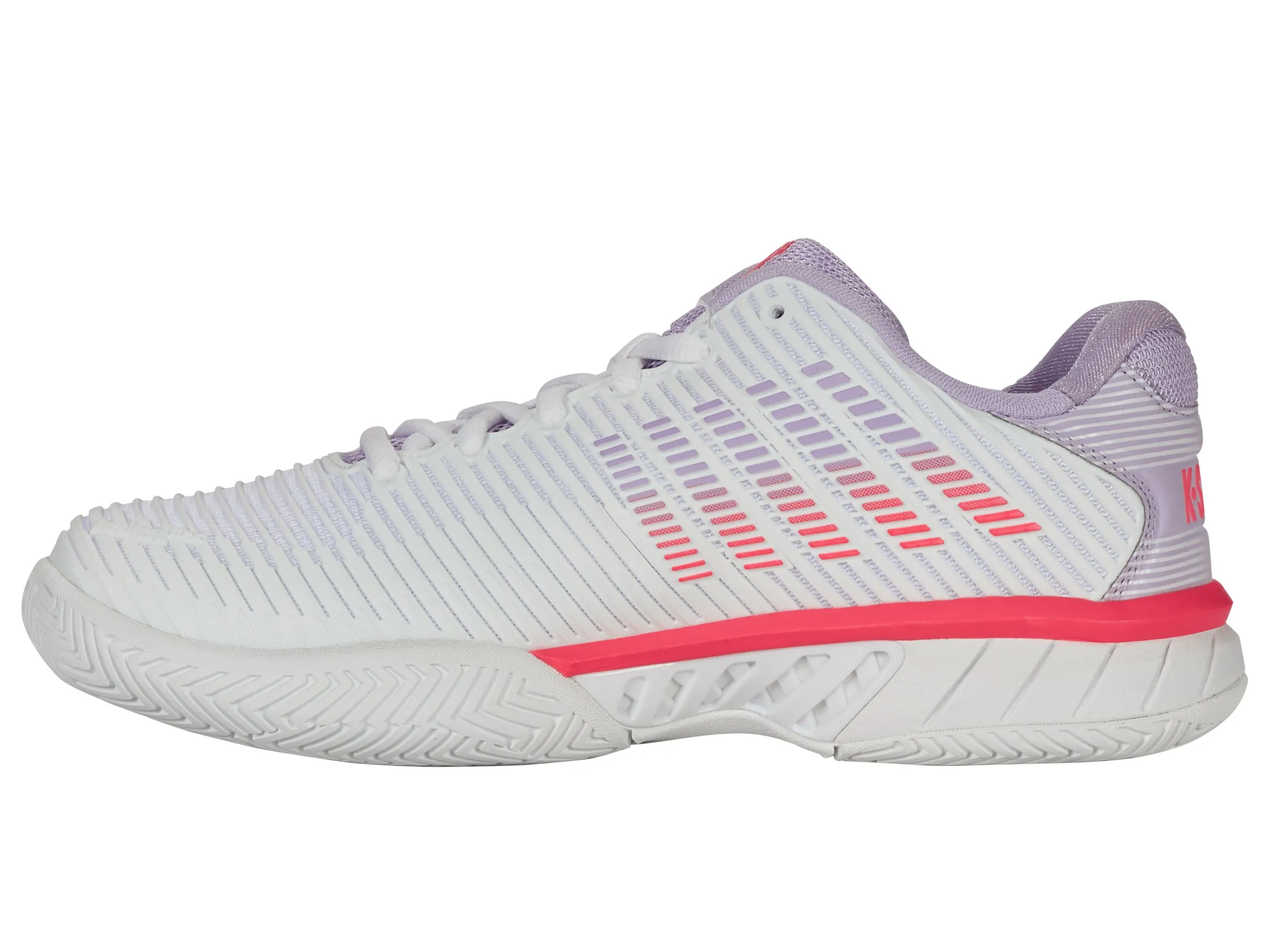 K.SWISS 96613-182-M | HYPERCOURT EXPRESS 2 | WHITE/ORCHID PETAL/NEON BLAZE
