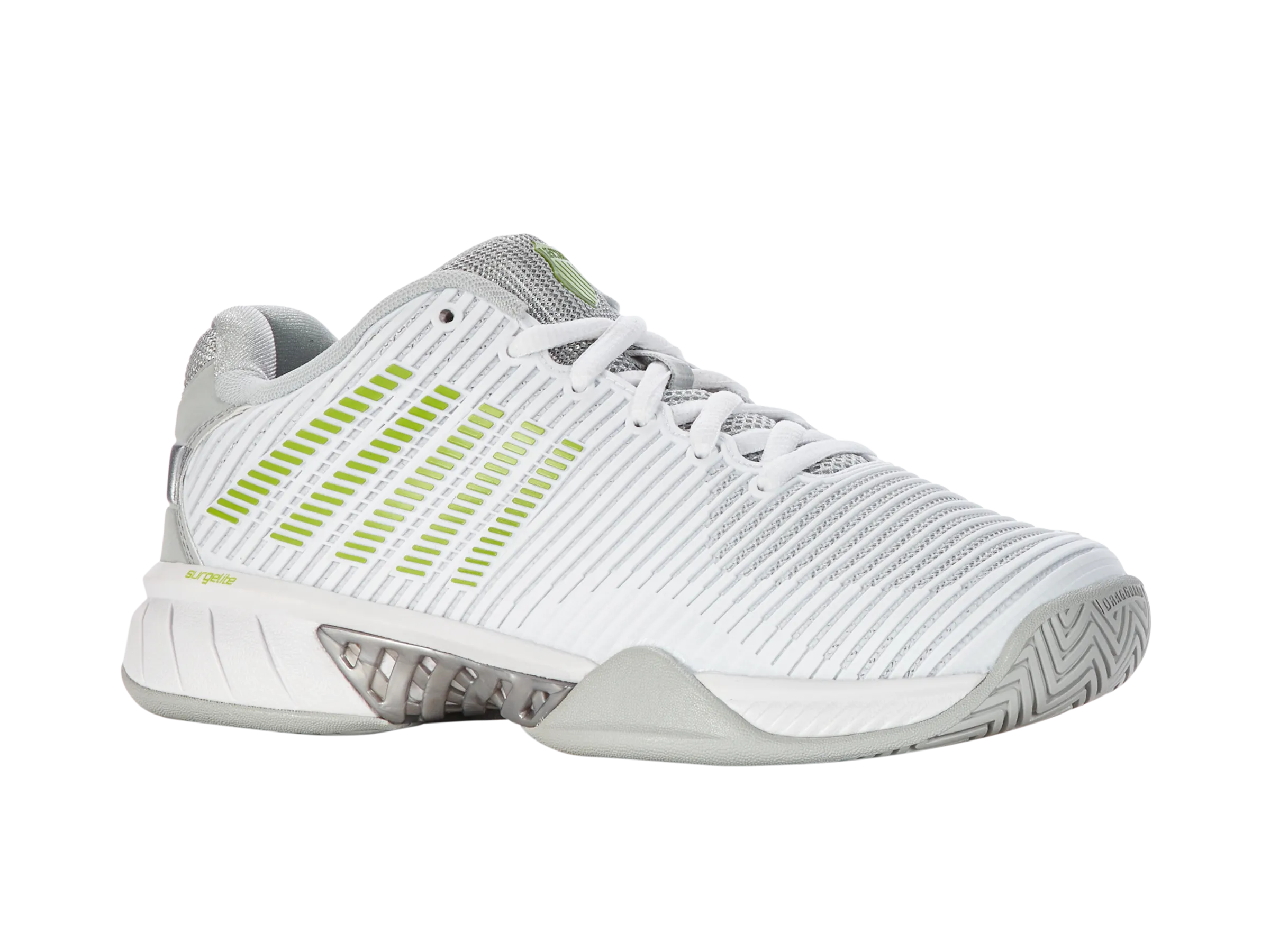 K.SWISS 96613-956-M | HYPERCOURT EXPRESS 2 | WHITE/GRAY VIOLET/LIME GREEN